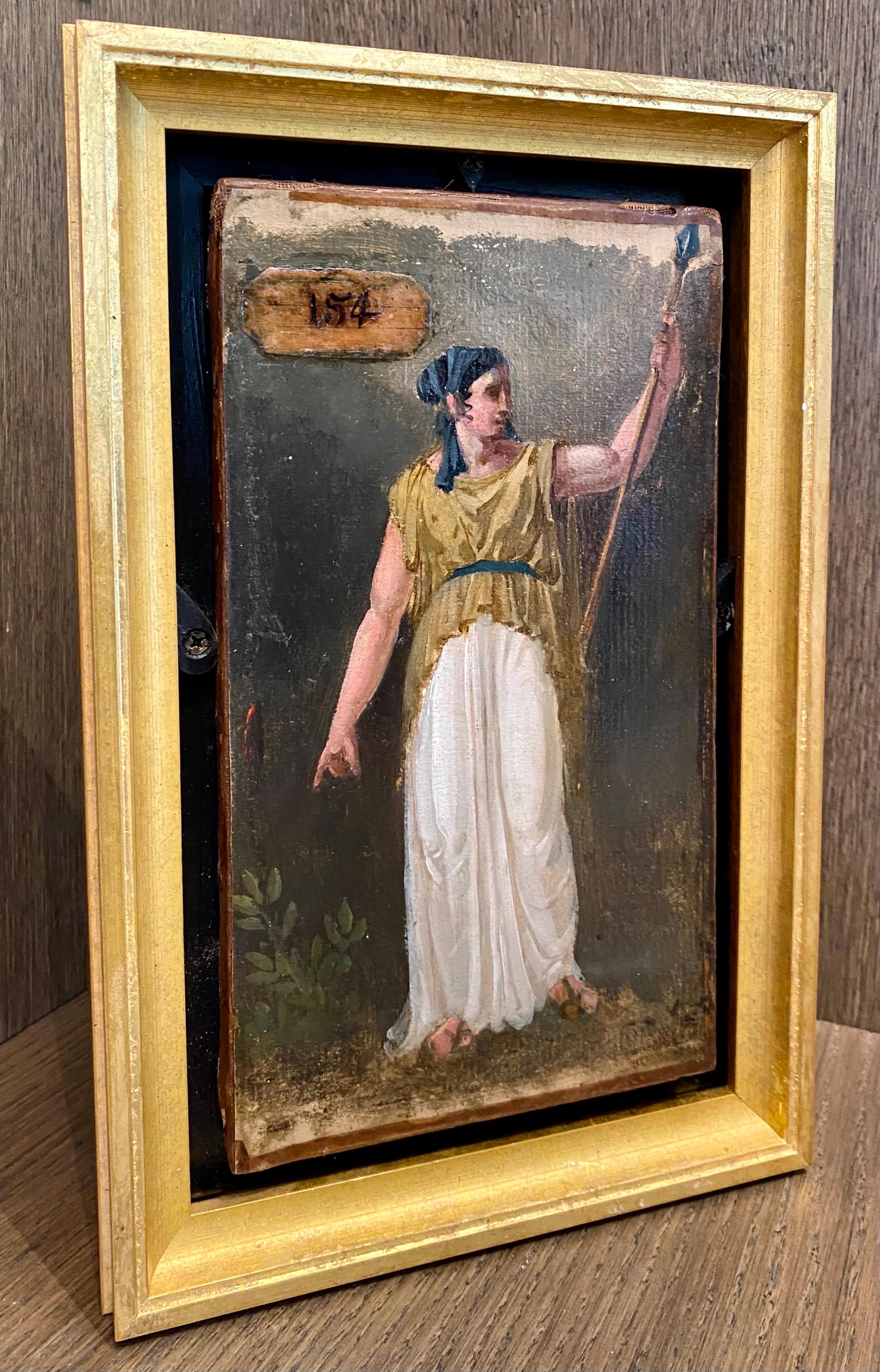 Ca. 1780-1790, French oil sketch, amazon / allegory of the republic - Old Masters Painting by Pierre-Paul Prudhon