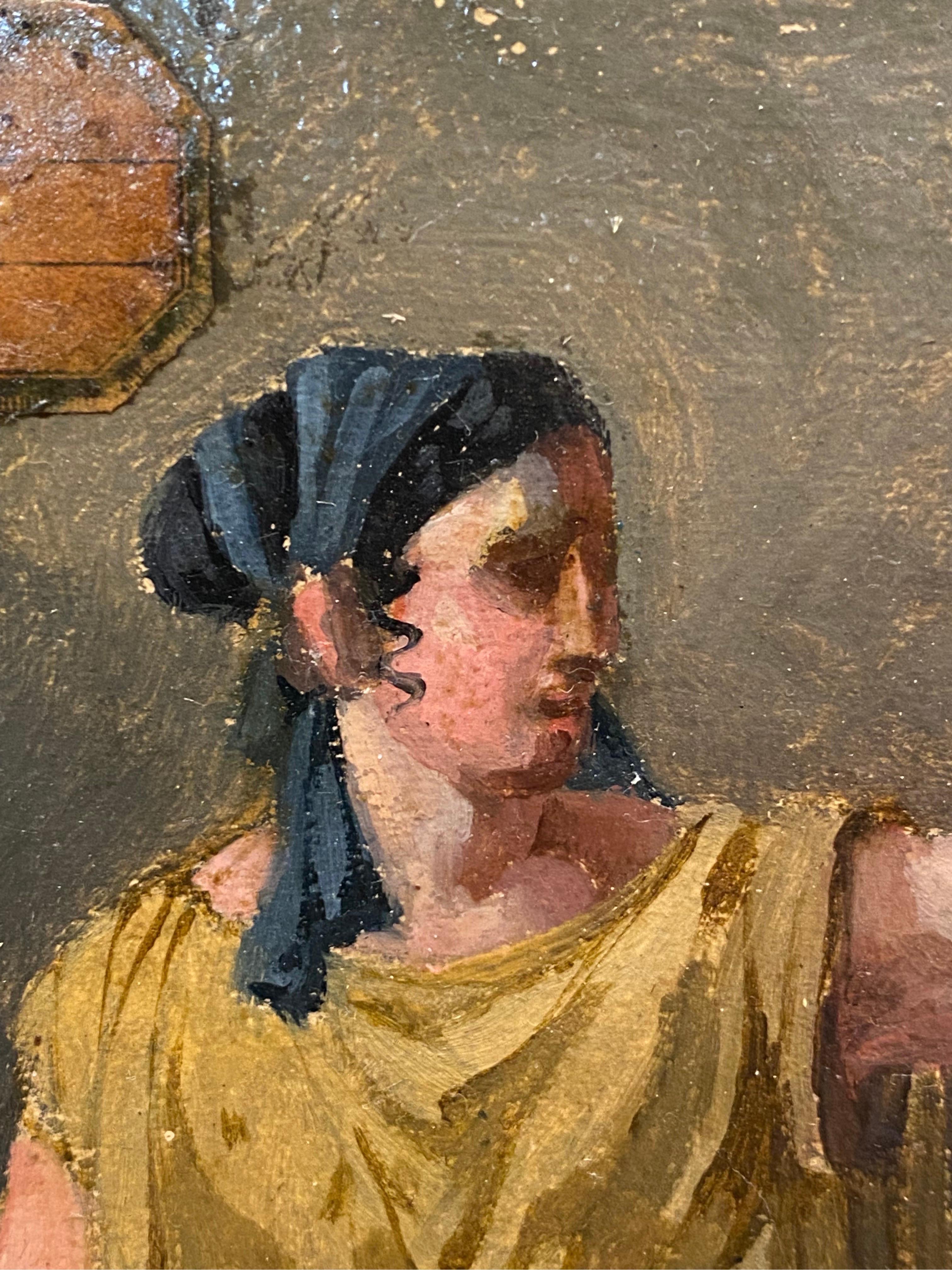 Ca. 1780-1790, French oil sketch, amazon / allegory of the republic - Brown Portrait Painting by Pierre-Paul Prudhon