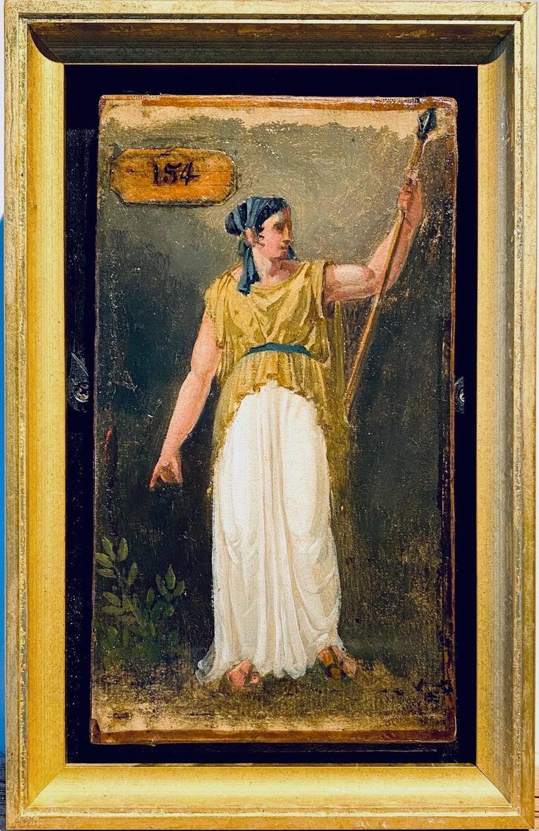 Pierre-Paul Prudhon Portrait Painting - Ca. 1780-1790, French oil sketch, amazon / allegory of the republic
