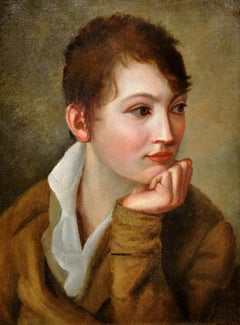 Ritratto di La Gamine della fine del XVIII o dell'inizio del XIX secolo con fascino androgino