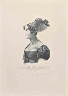 La Belle Autrichenne – Radierung von P.Paul Prud''hon – frühes 19. Jahrhundert