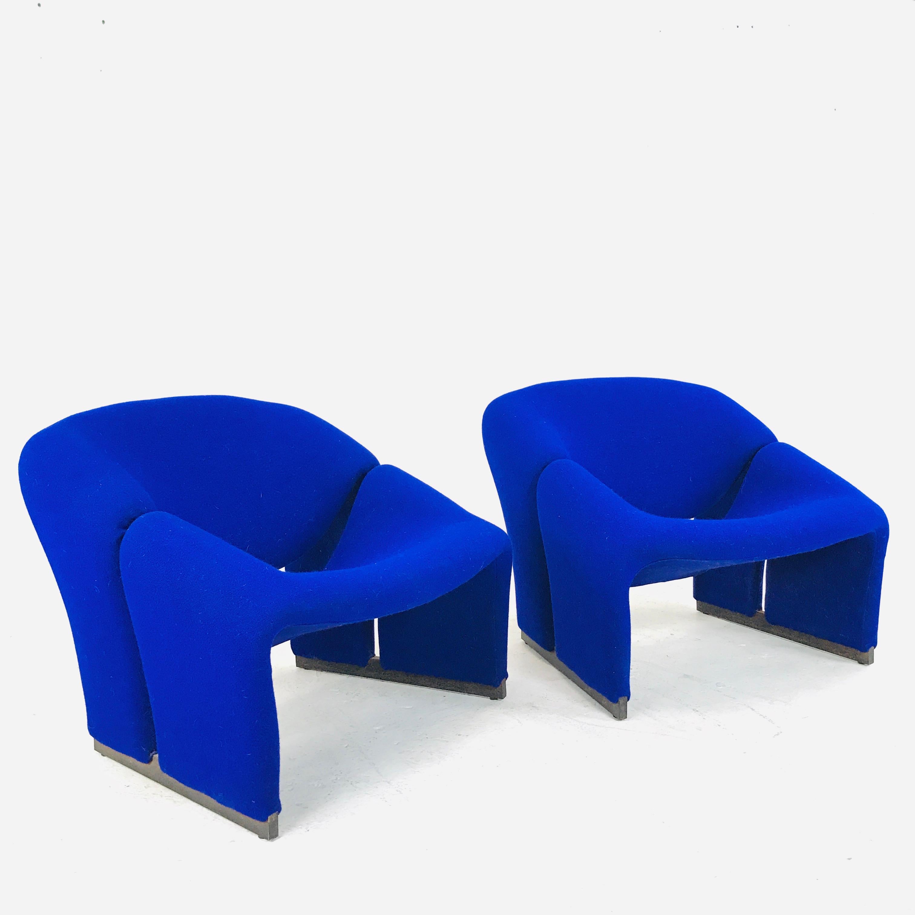Mid-Century Modern Pair of Pierre Paulin 1970s Groovy Chairs