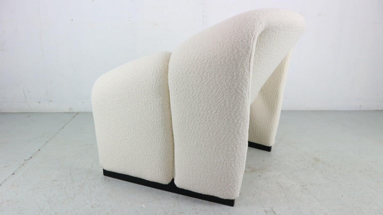 Pierre Paulin 1st Edition F580 Groovy Armchair for Artifort, New Upholstery 1