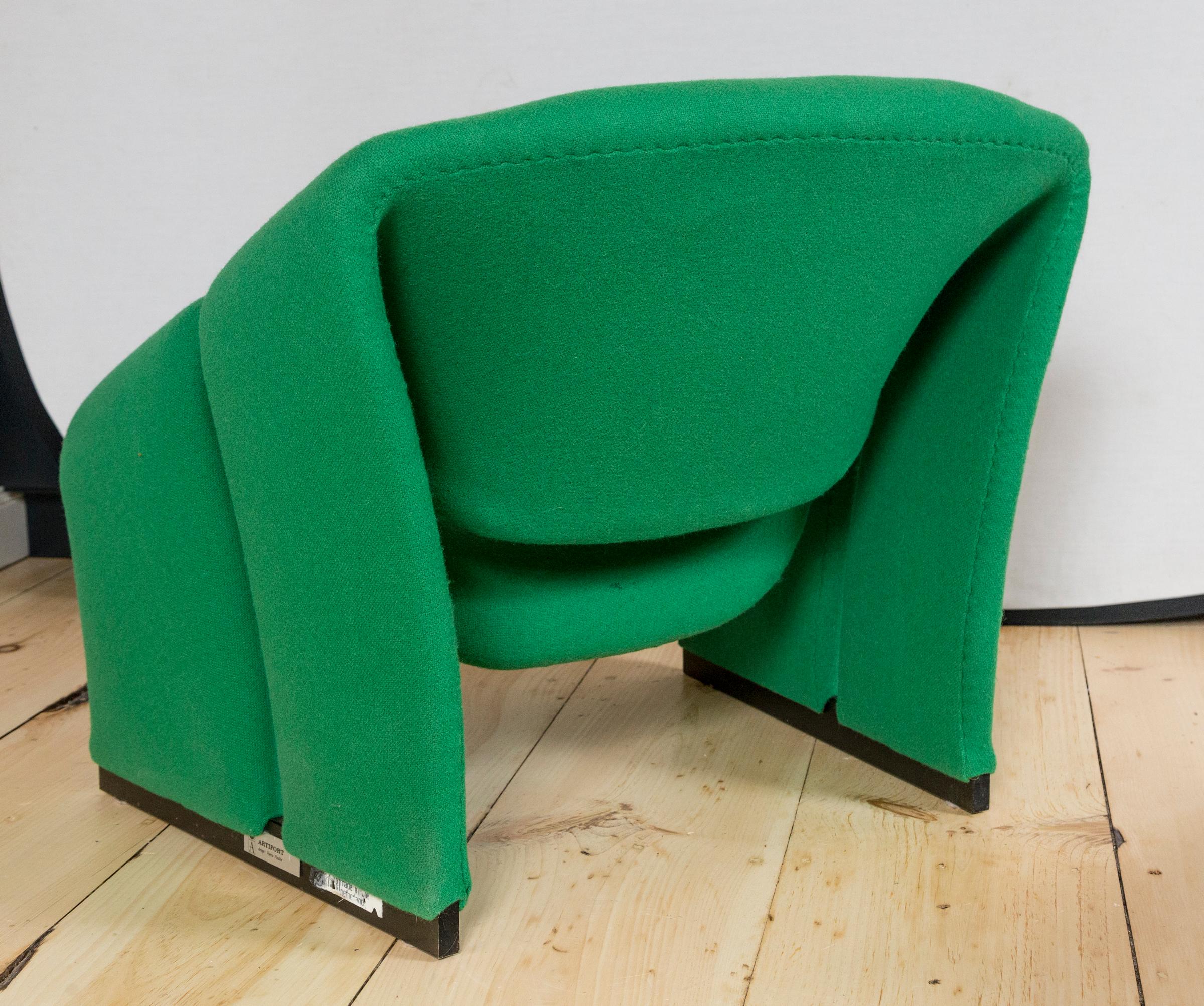 Pierre Paulin First Edition Green Groovy Chair F580 for Artifort In Good Condition In Westport, CT