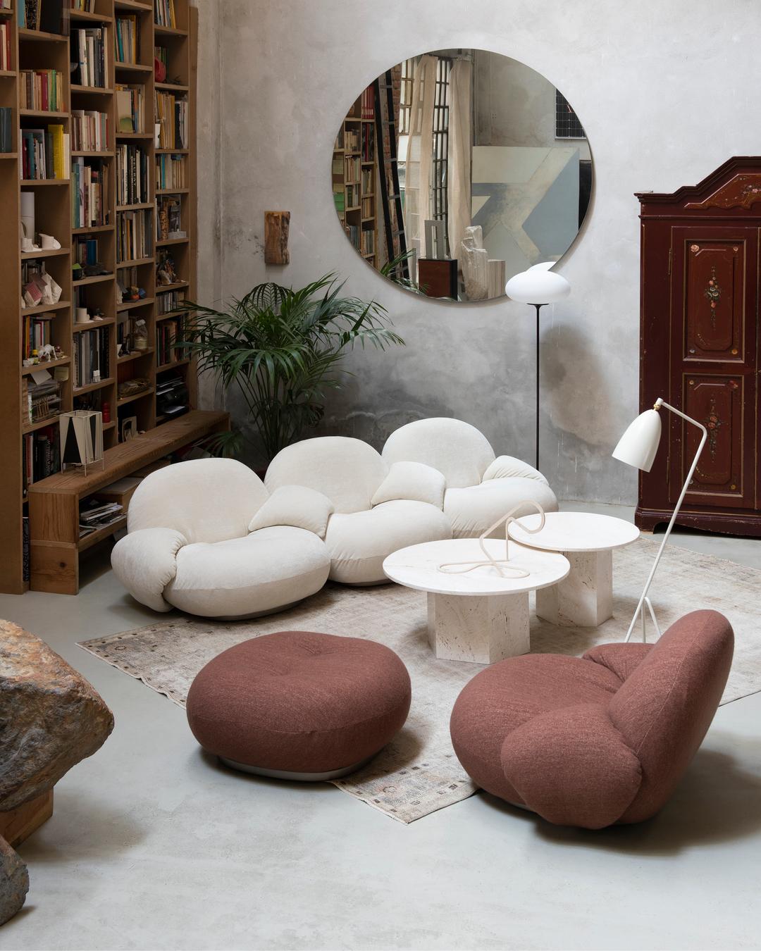 Mid-Century Modern Pierre Paulin 3-Seat Pacha Module Sectional Sofa with Armrests For Sale