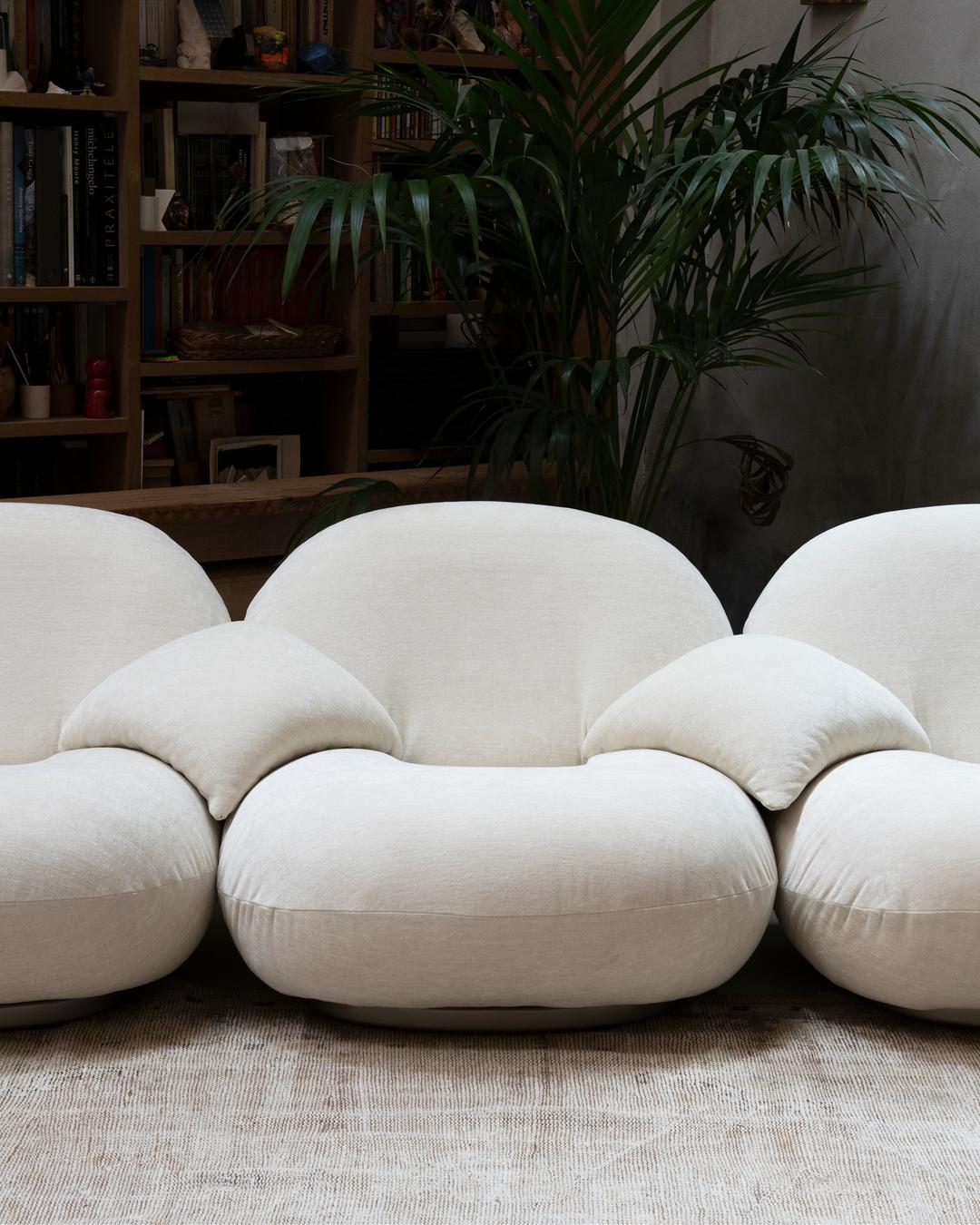 Danish Pierre Paulin 3-Seat Pacha Module Sectional Sofa with Armrests