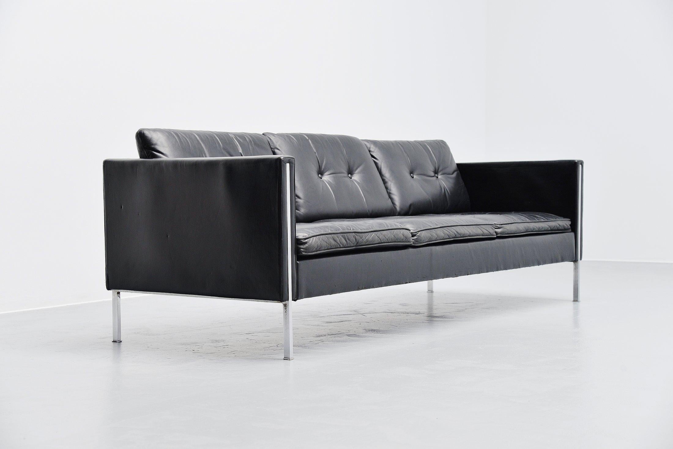 Mid-Century Modern Pierre Paulin 442/3 Sofa by Artifort Holland 1962 Black