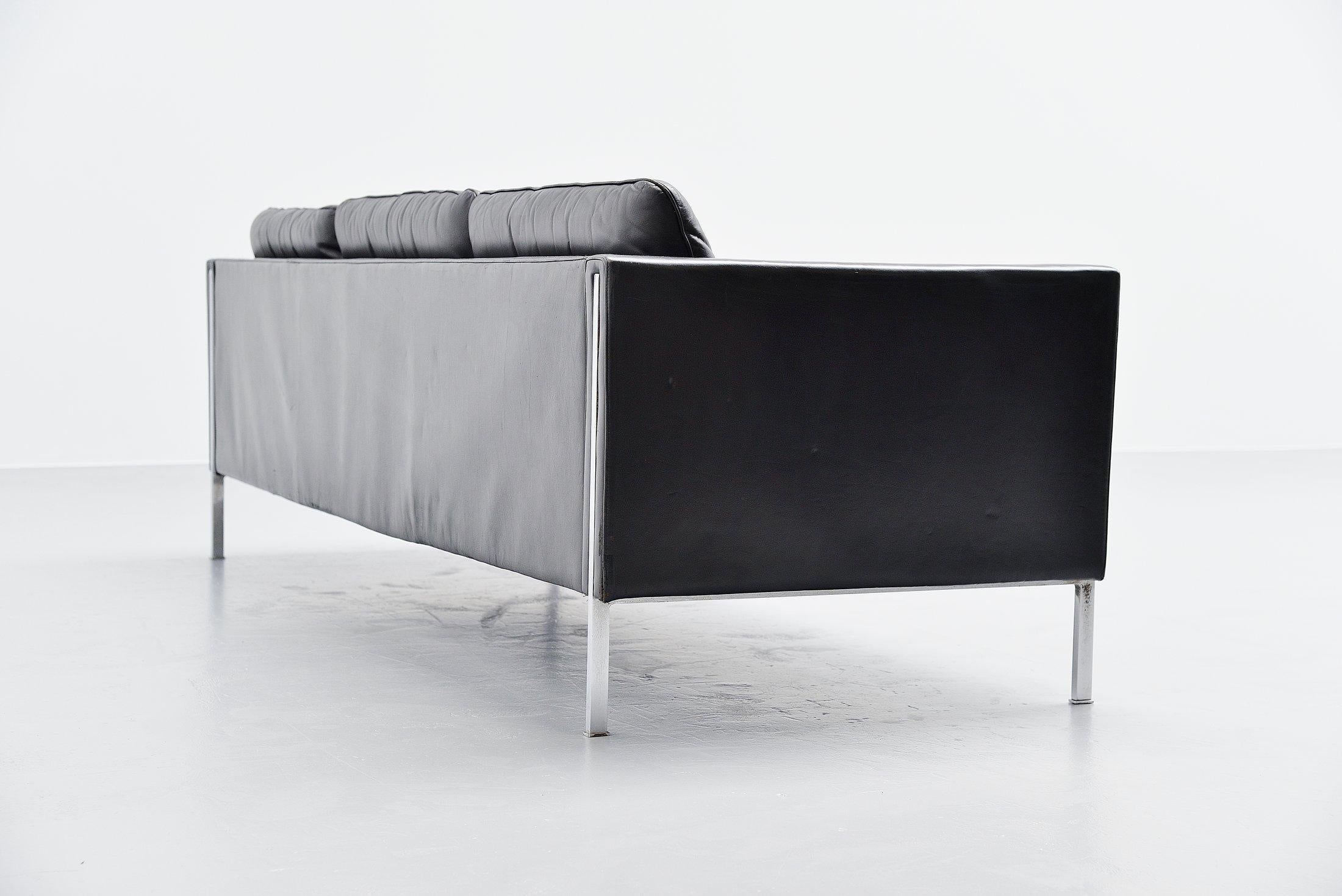 Dutch Pierre Paulin 442/3 Sofa by Artifort Holland 1962 Black