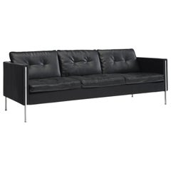 Pierre Paulin for Artifort Sofa in Black Leatherette