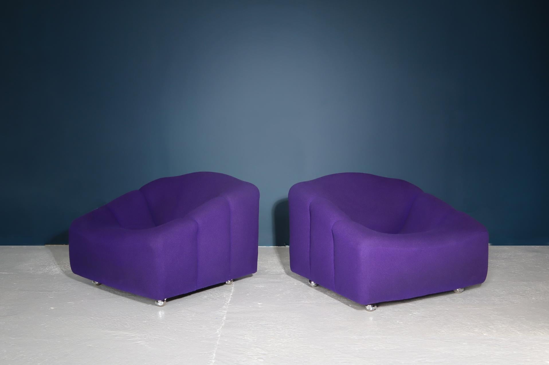 Mid-Century Modern Pierre Paulin ABCD Set of Two Armchairs for Artifort, 1960 For Sale