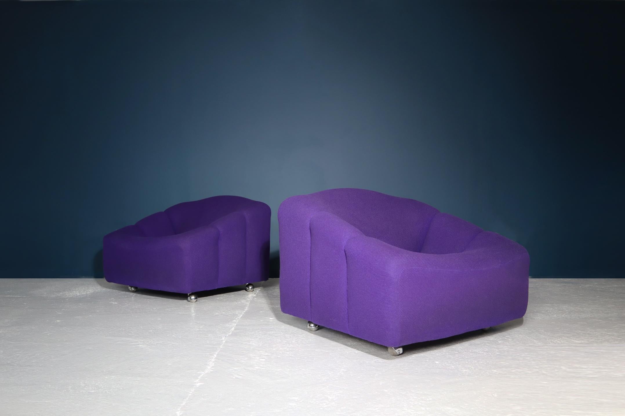 Mid-20th Century Pierre Paulin ABCD Set of Two Armchairs for Artifort, 1960 For Sale