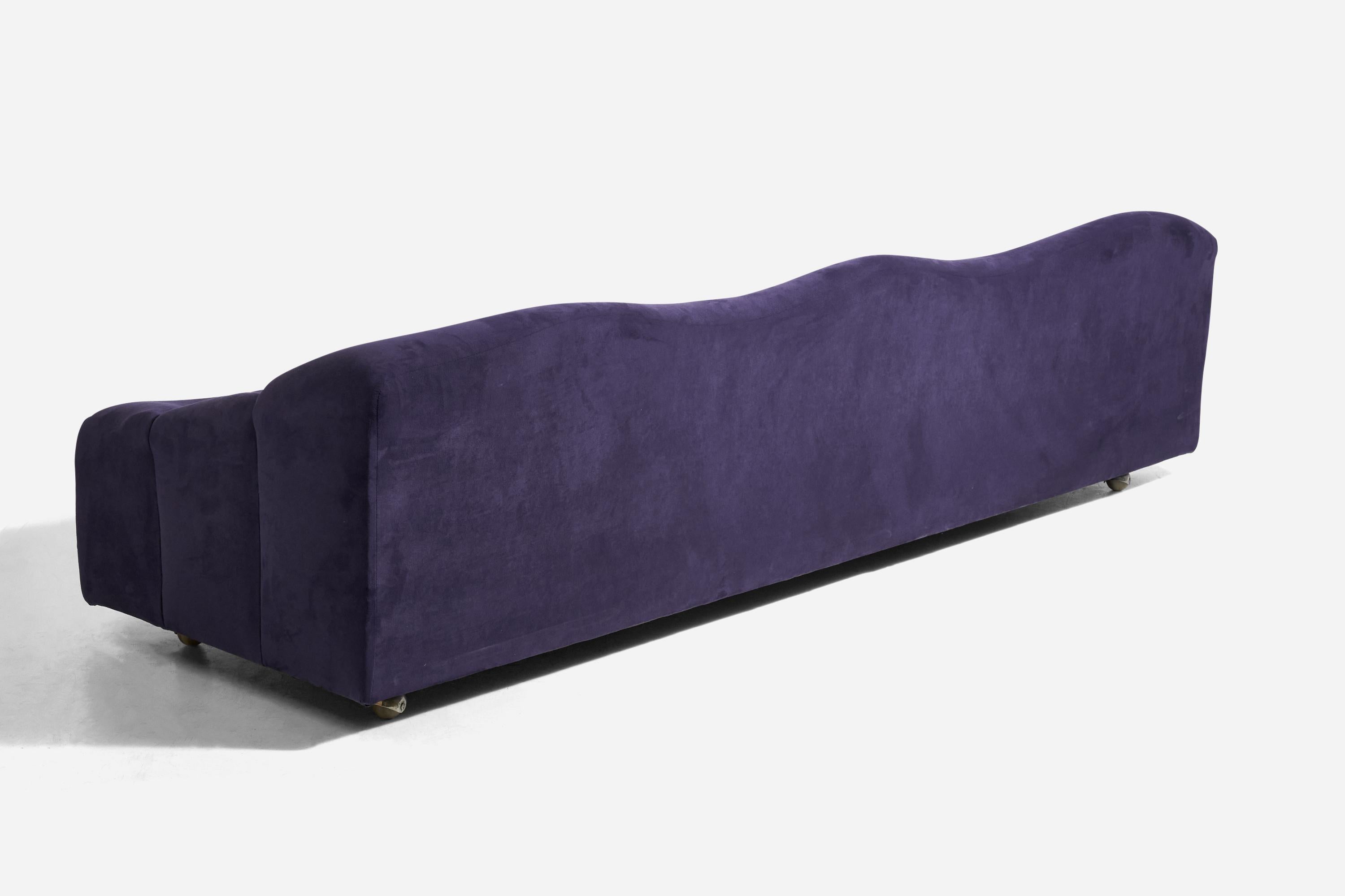 Mid-Century Modern Pierre Paulin, ABCD Sofa, Purple Velvet, Artifort, Netherlands, 1960s For Sale