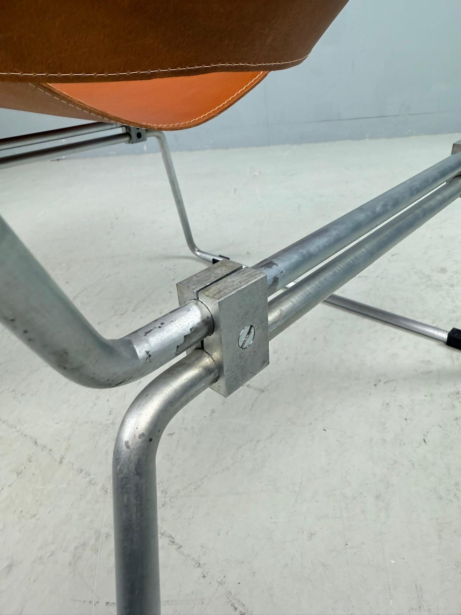 Pierre Paulin AP-14 cognacfarbener Ledersessel für A. Polak, 1955 im Angebot 10