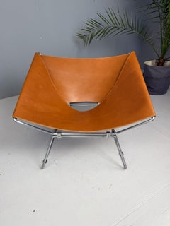 Pierre Paulin AP-14 cognac leather armchair for A. Polak, 1955