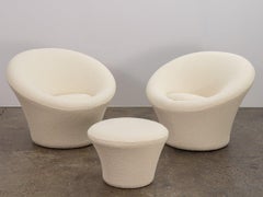 Pierre Paulin Artifort Mushroom Lounge Chairs with Ottoman