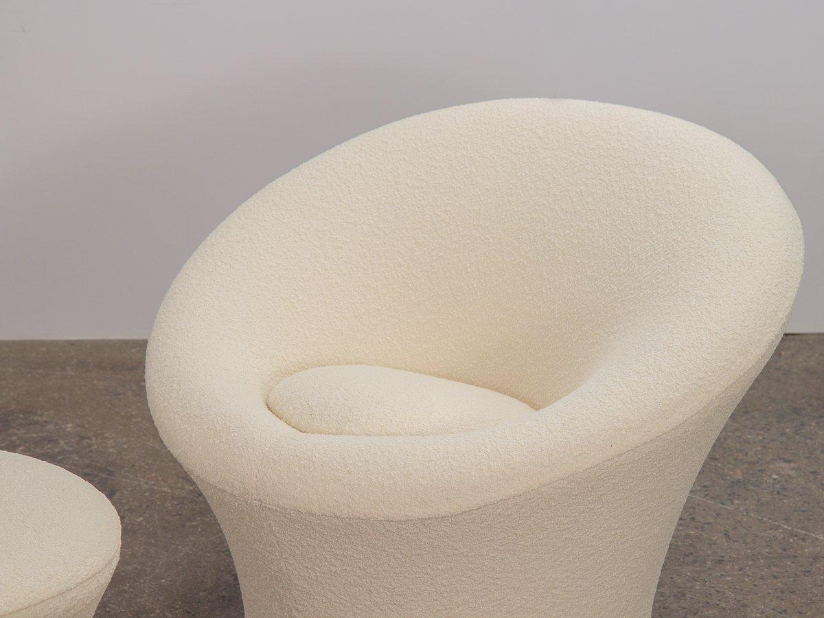 Pierre Paulin Artifort Mushroom Lounge Chairs with Ottoman 2