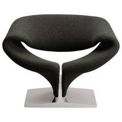 Pierre Paulin Artifort Ribbon Lounge Chair in Kvadrat Tonus Fabric