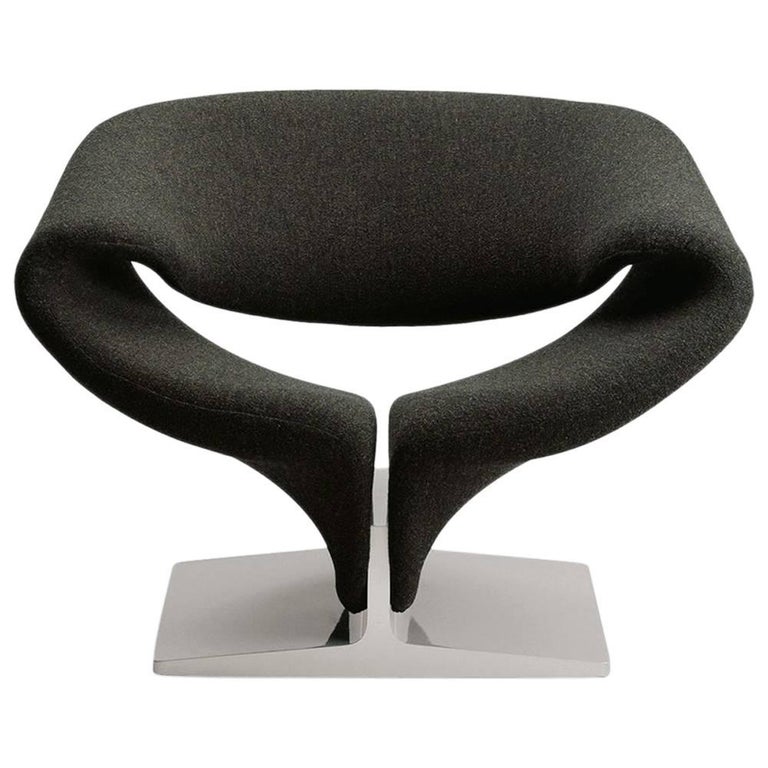 Pierre Paulin Artifort Ribbon Lounge Chair in Kvadrat Tonus Fabric For Sale