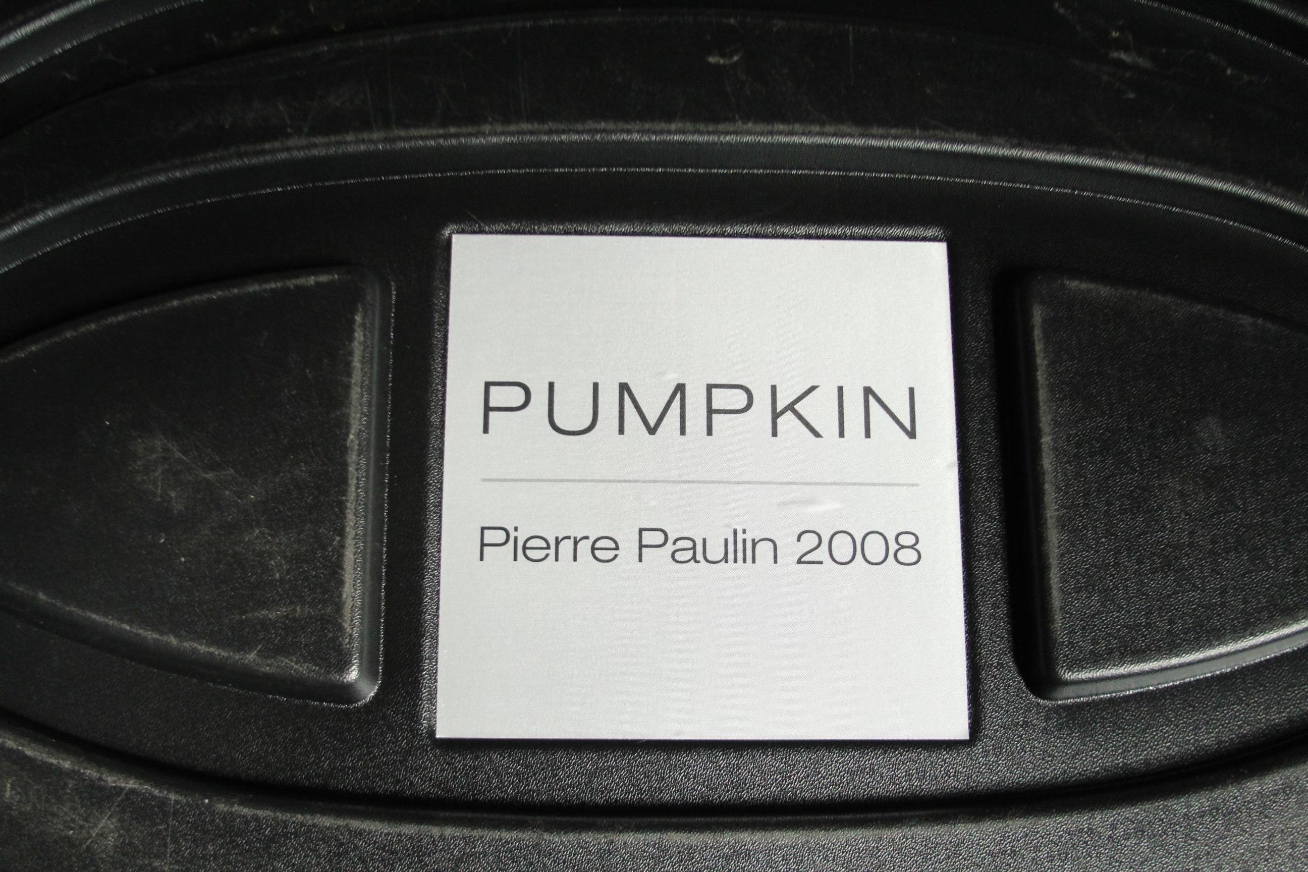 Pierre Paulin Black Leather Pumpkin Lounge Chairs for Ligne Roset, 2000s 3