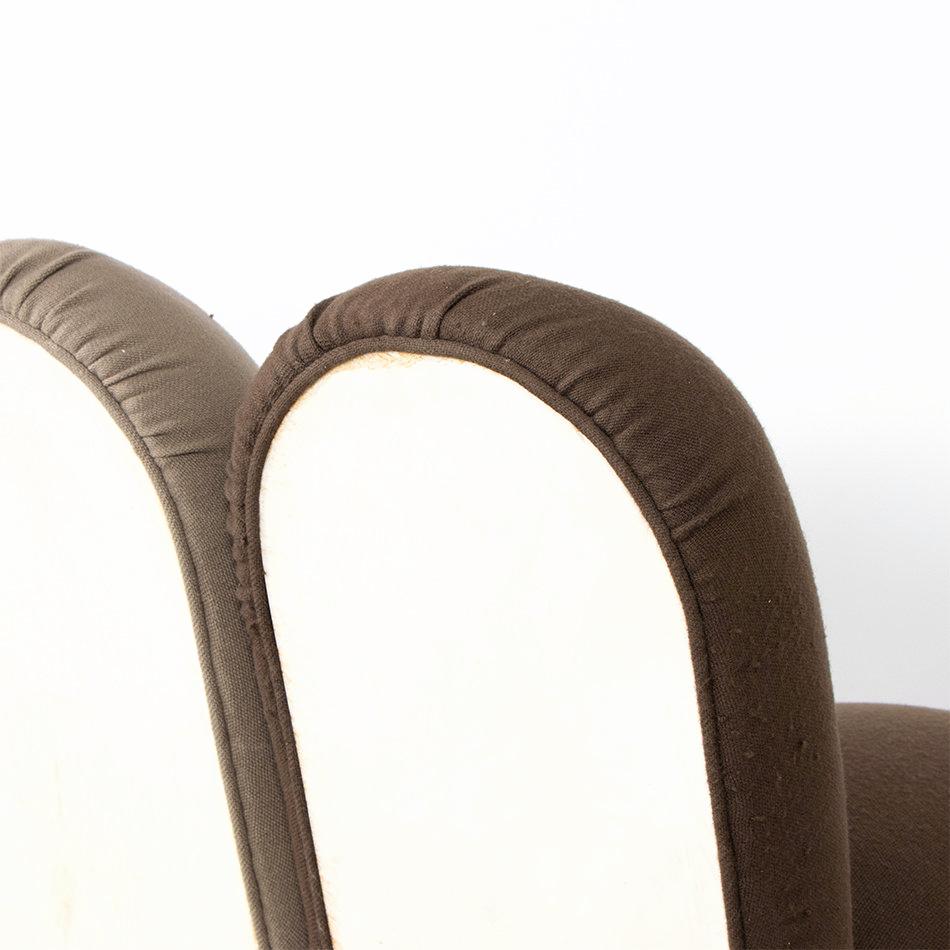 Molded Pierre Paulin 'Blub Blub' Sofa in Tan / Brown Fabric for Artifort, Netherlands