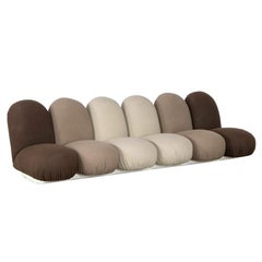 Pierre Paulin 'Blub Blub' Sofa in Tan / Brown Fabric for Artifort, Netherlands