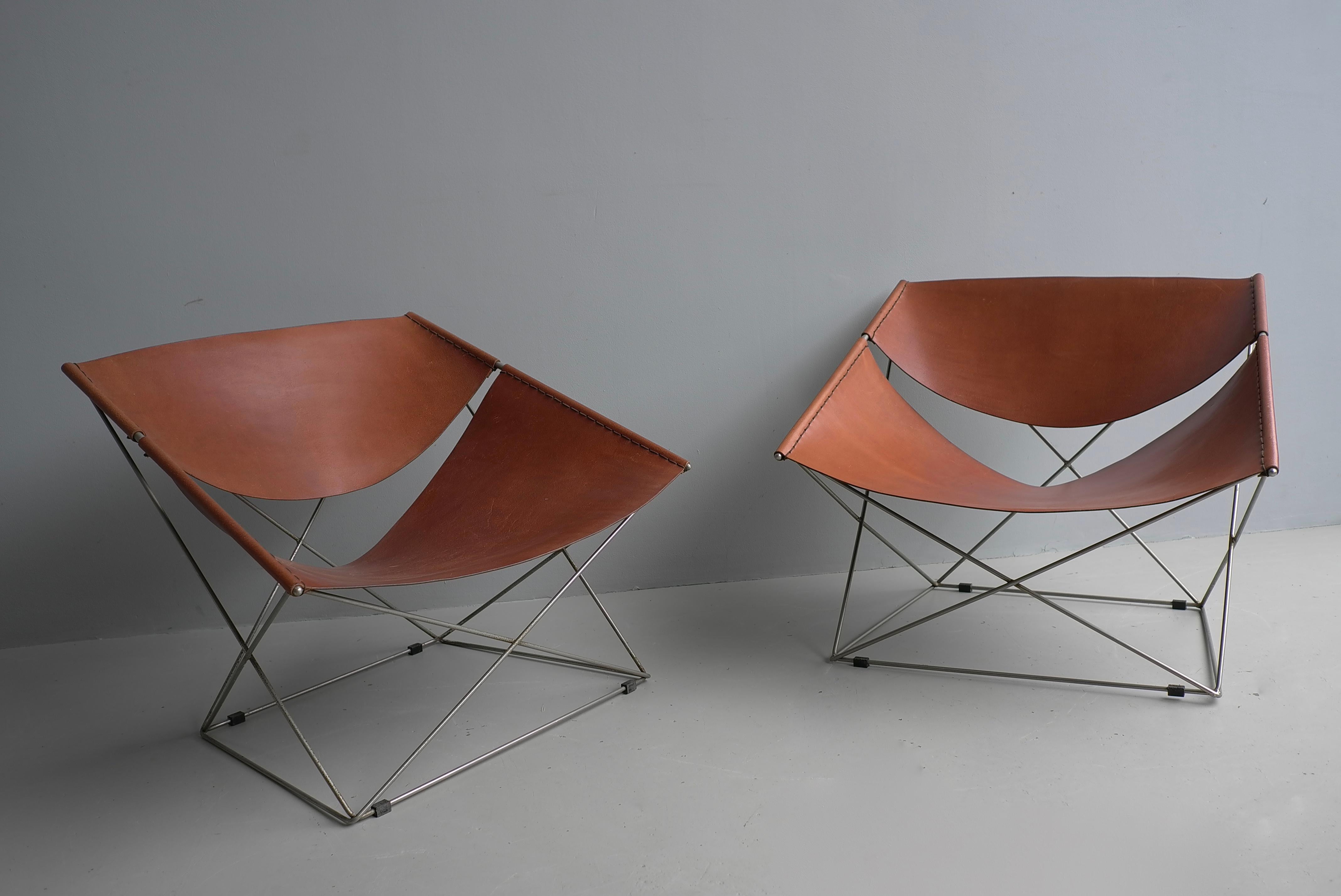 Pierre Paulin Butterfly Lounge Chairs Modell F675, Artifort Niederlande 1963 im Angebot 3