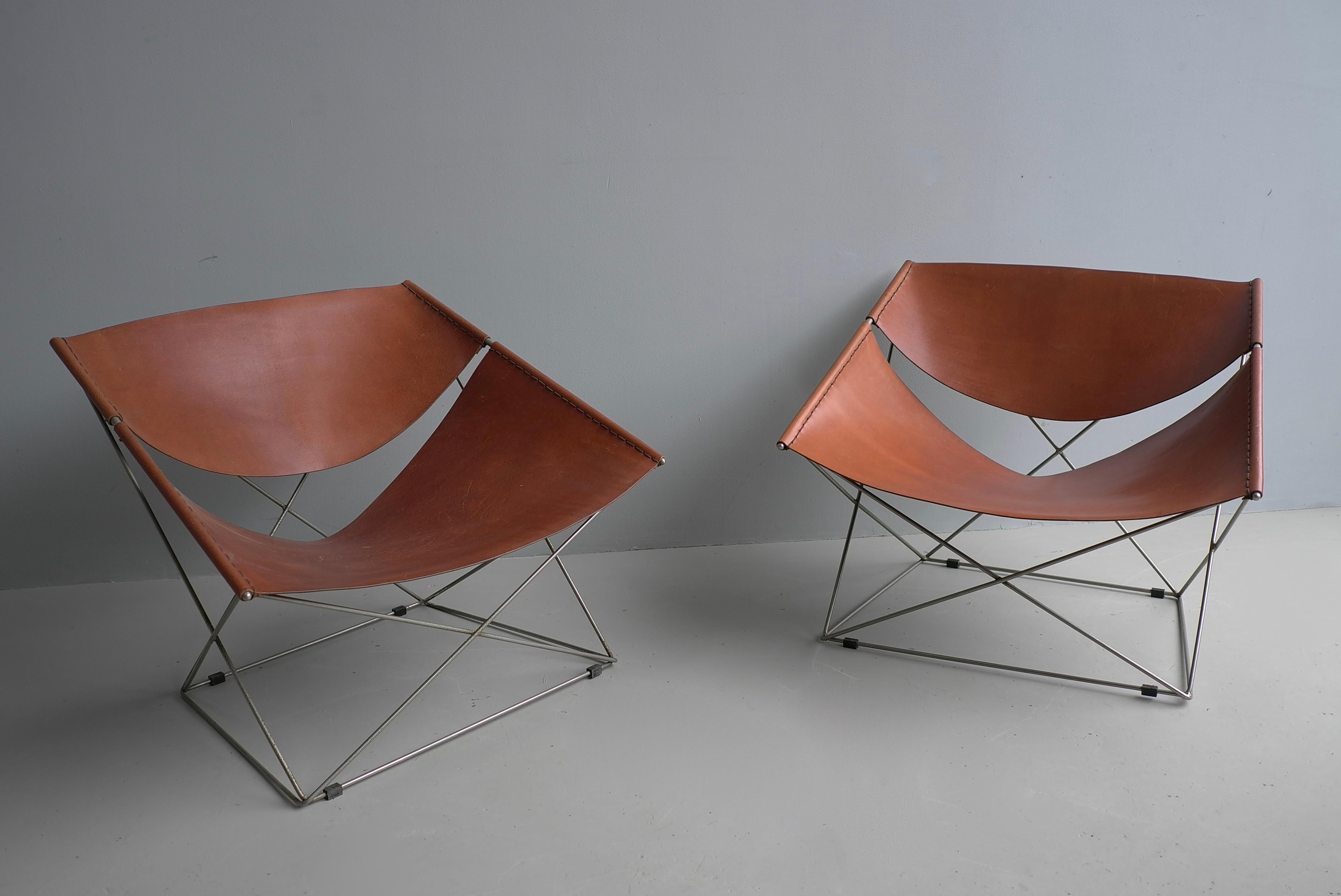 Pierre Paulin Butterfly Lounge Chairs Modell F675, Artifort Niederlande 1963 im Angebot 4