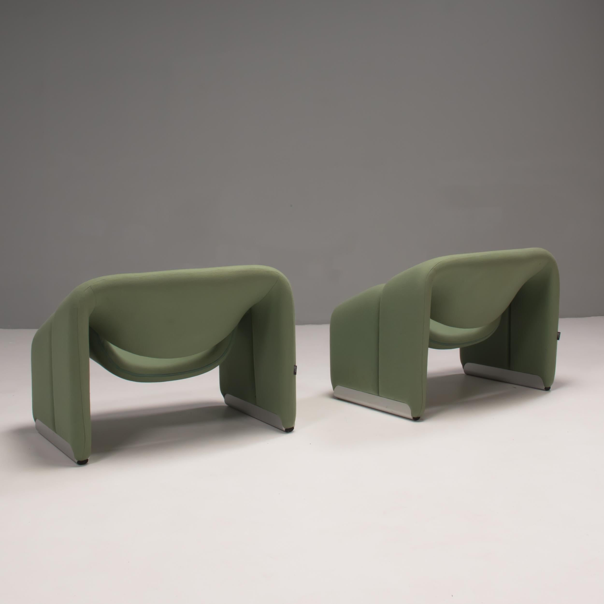 Pierre Paulin by Artifort Pale Green Fabric F598 Groovy Chair, Set of Two In Good Condition In London, GB