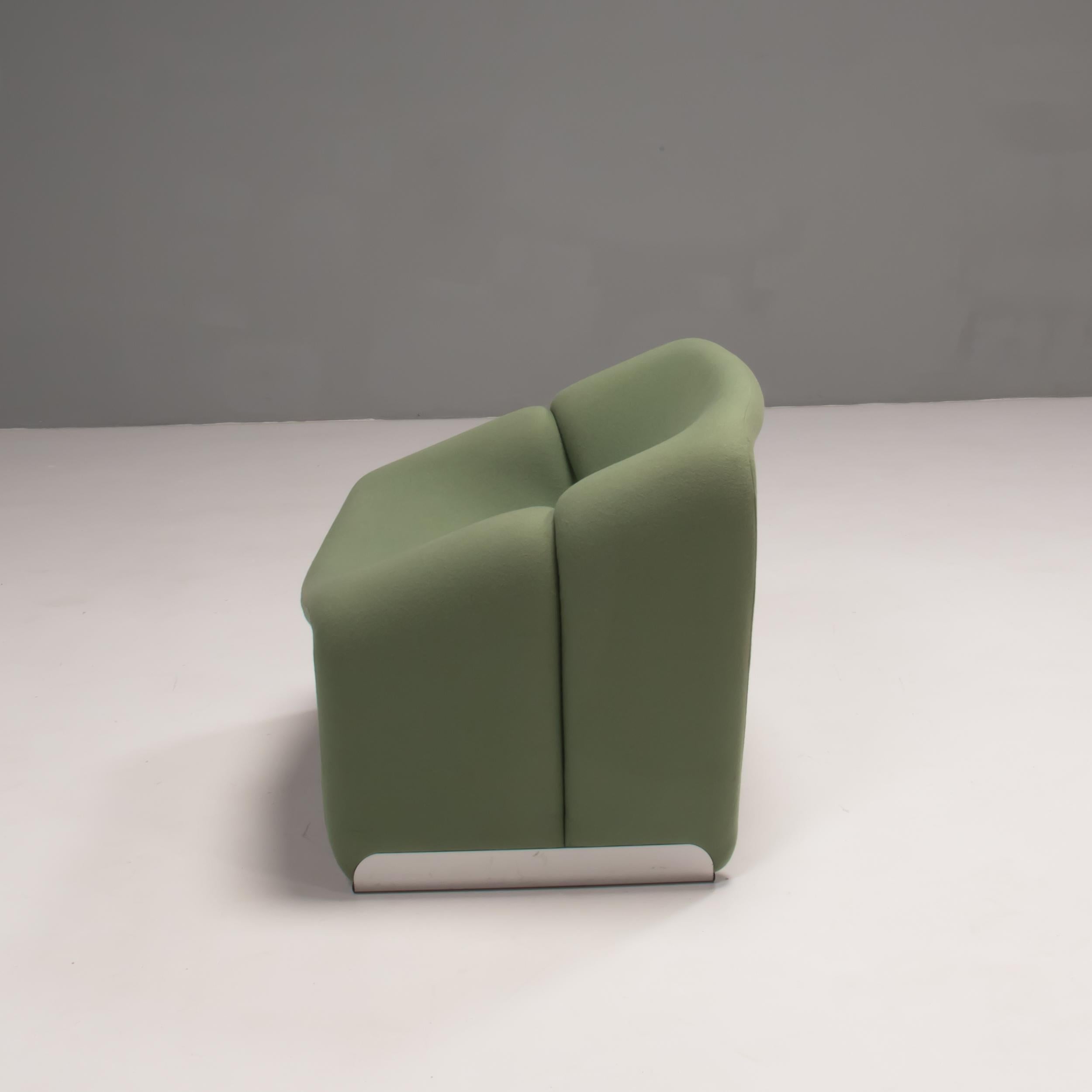 Contemporary Pierre Paulin by Artifort Pale Green Fabric F598 Groovy Chairs