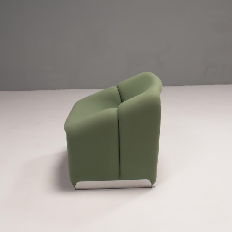 Contemporary Pierre Paulin by Artifort Pale Green Fabric F598 Groovy Chairs