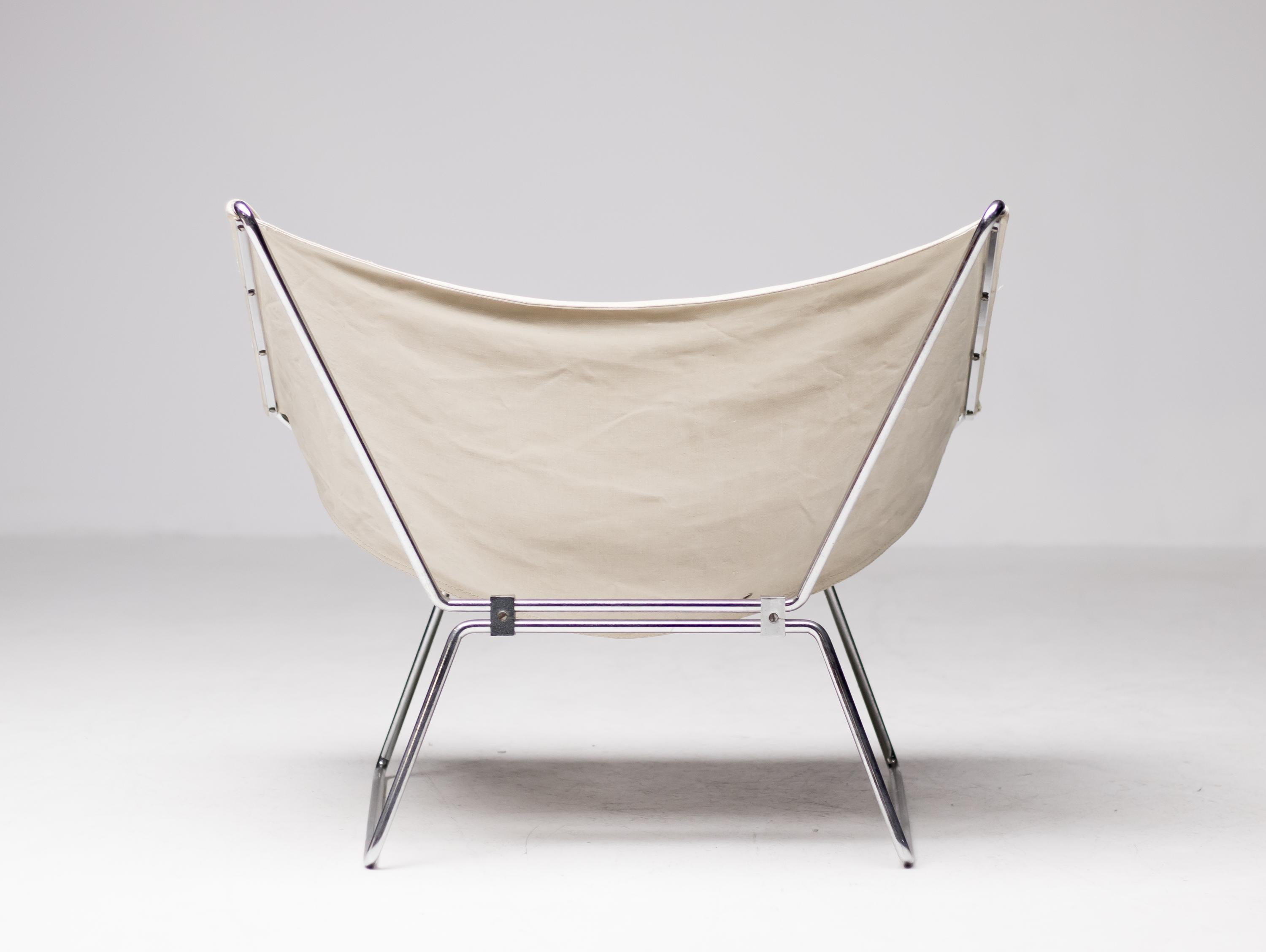 French Pierre Paulin Canvas Lounge Chair for AP Originals, 1954