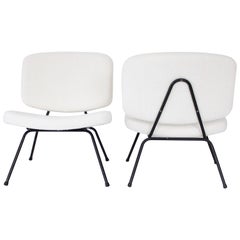 Pierre Paulin CM190 Pair of Low Lounge Chairs for Thonet