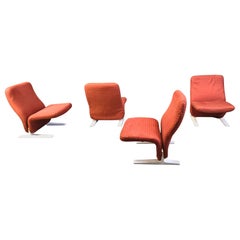 Pierre Paulin Concorde chairs, set of 4, 1960s