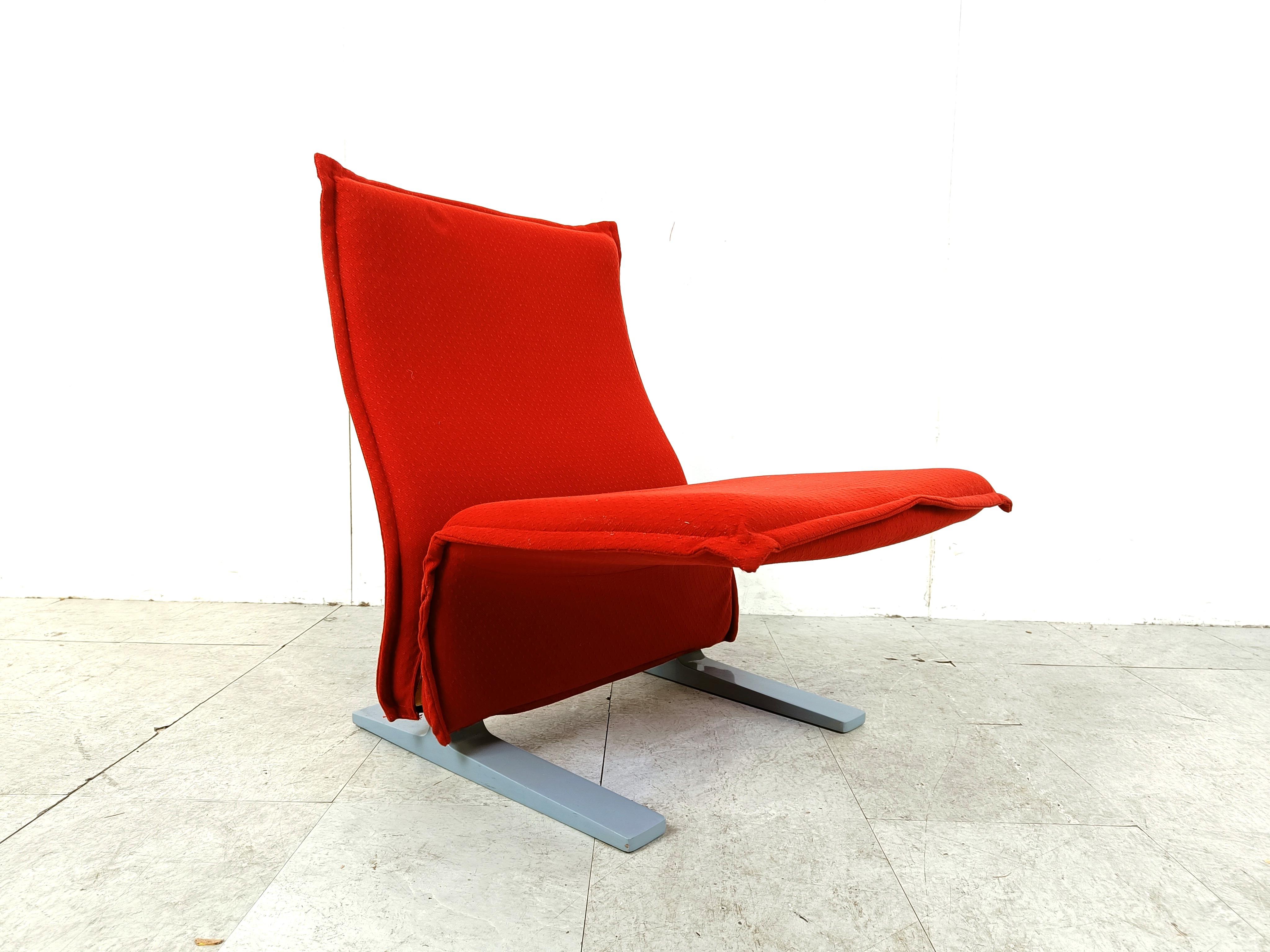 Fabric Pierre Paulin Concorde F784 chair, 1970s For Sale