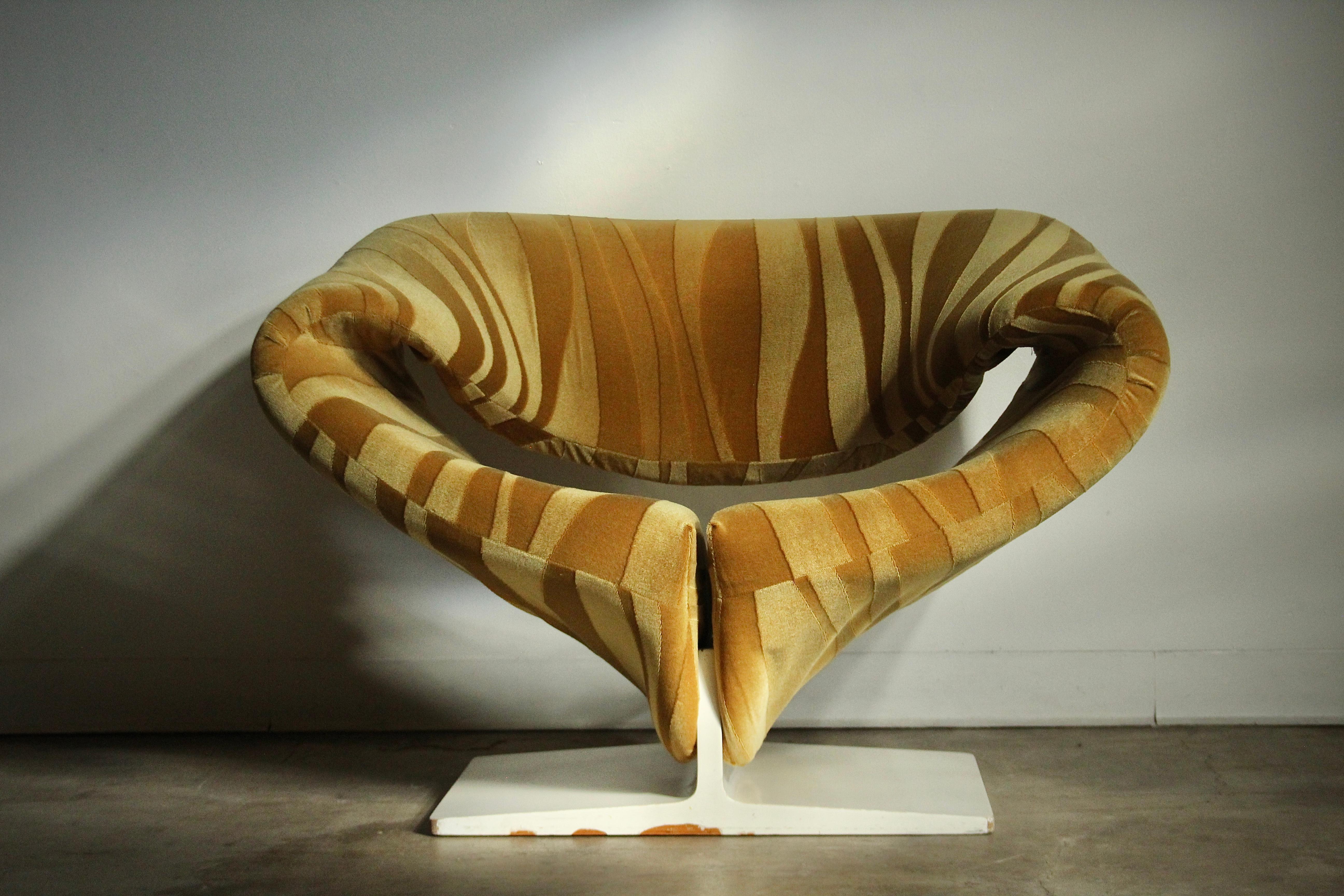 Lacquered Pierre Paulin Early Production Mohair 