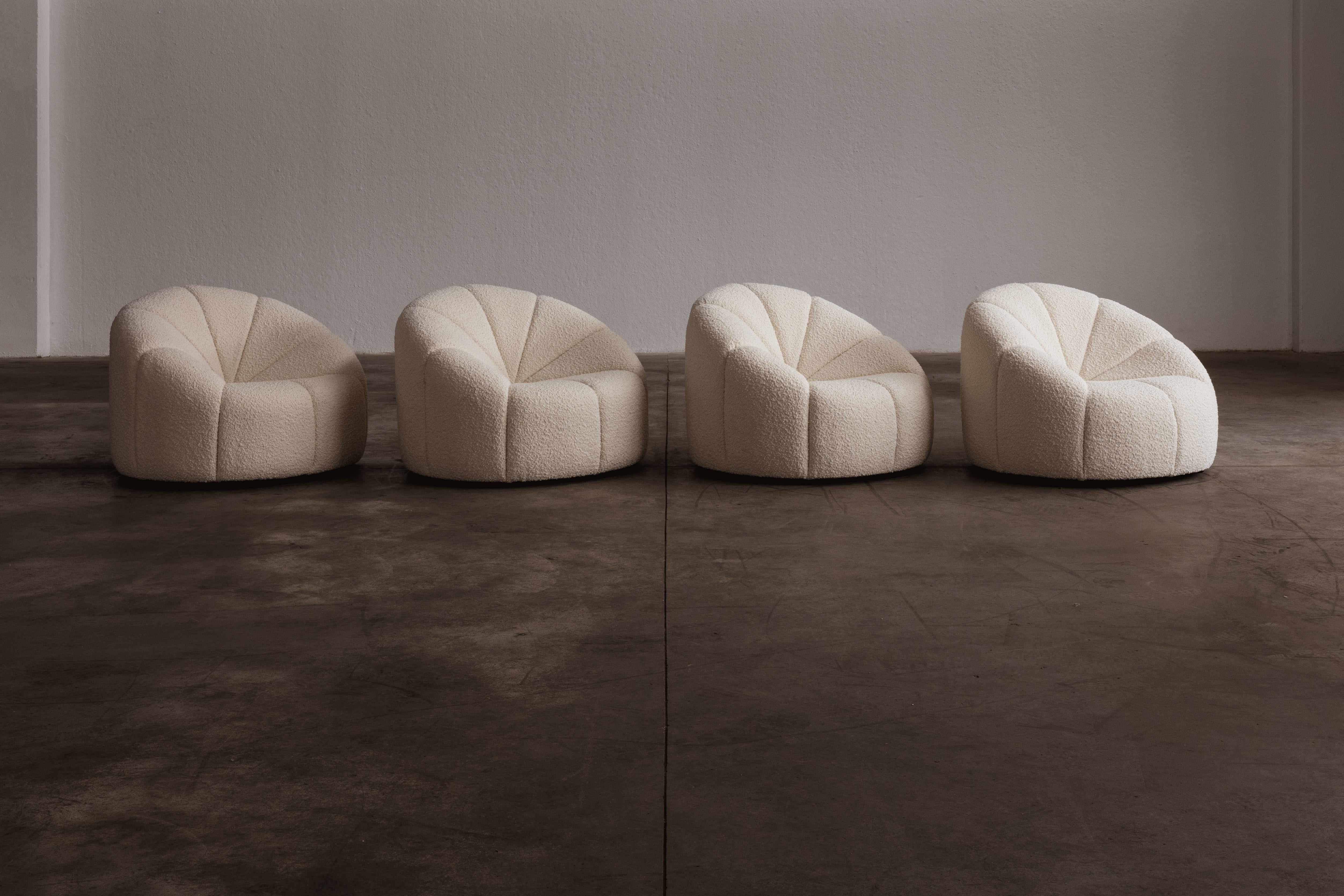 Mid-Century Modern Pierre Paulin “Elysée” Chairs, 1972, Set of 4