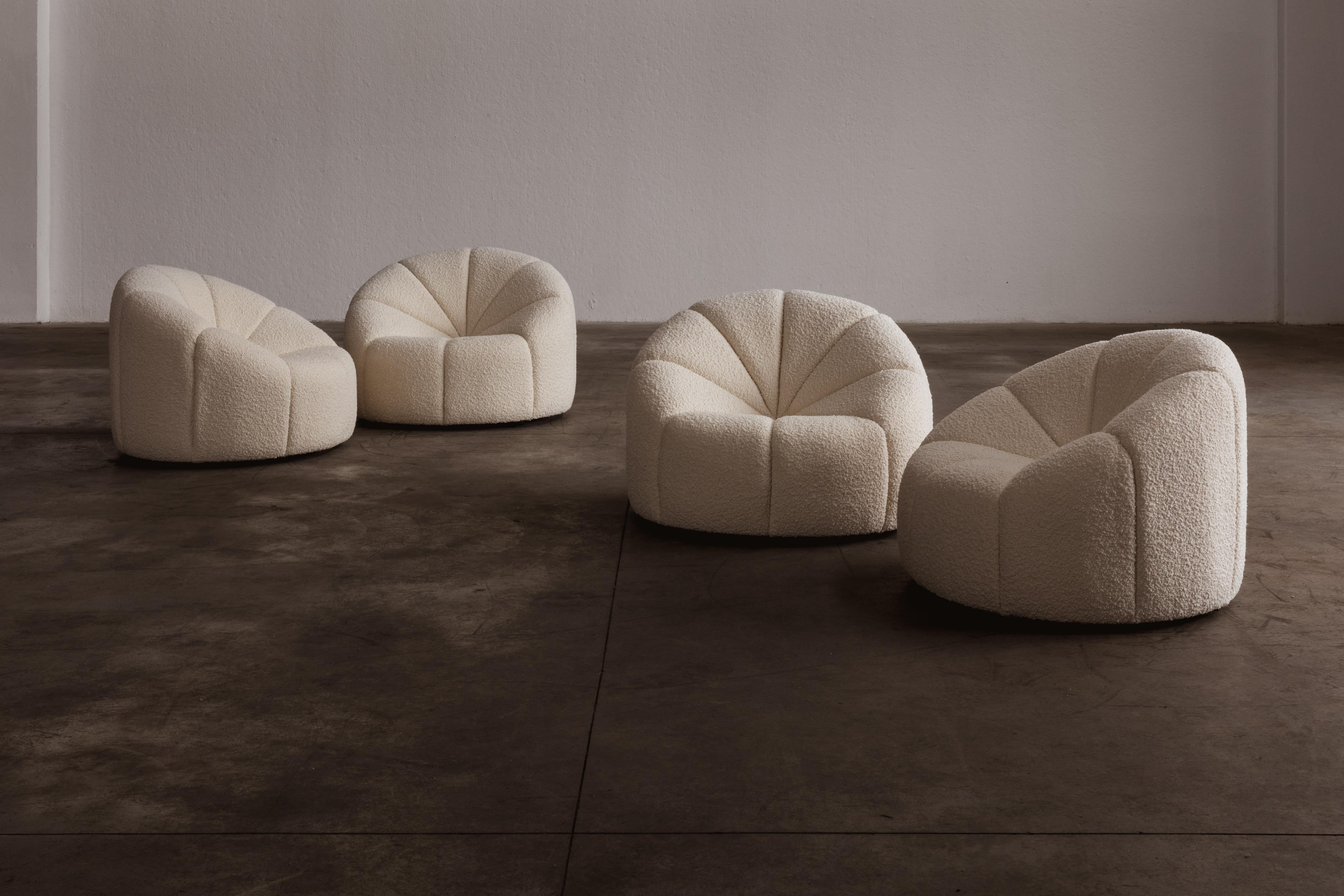 Pierre Paulin “Elysée” Chairs, 1972, Set of 4 In Excellent Condition In Lonigo, Veneto