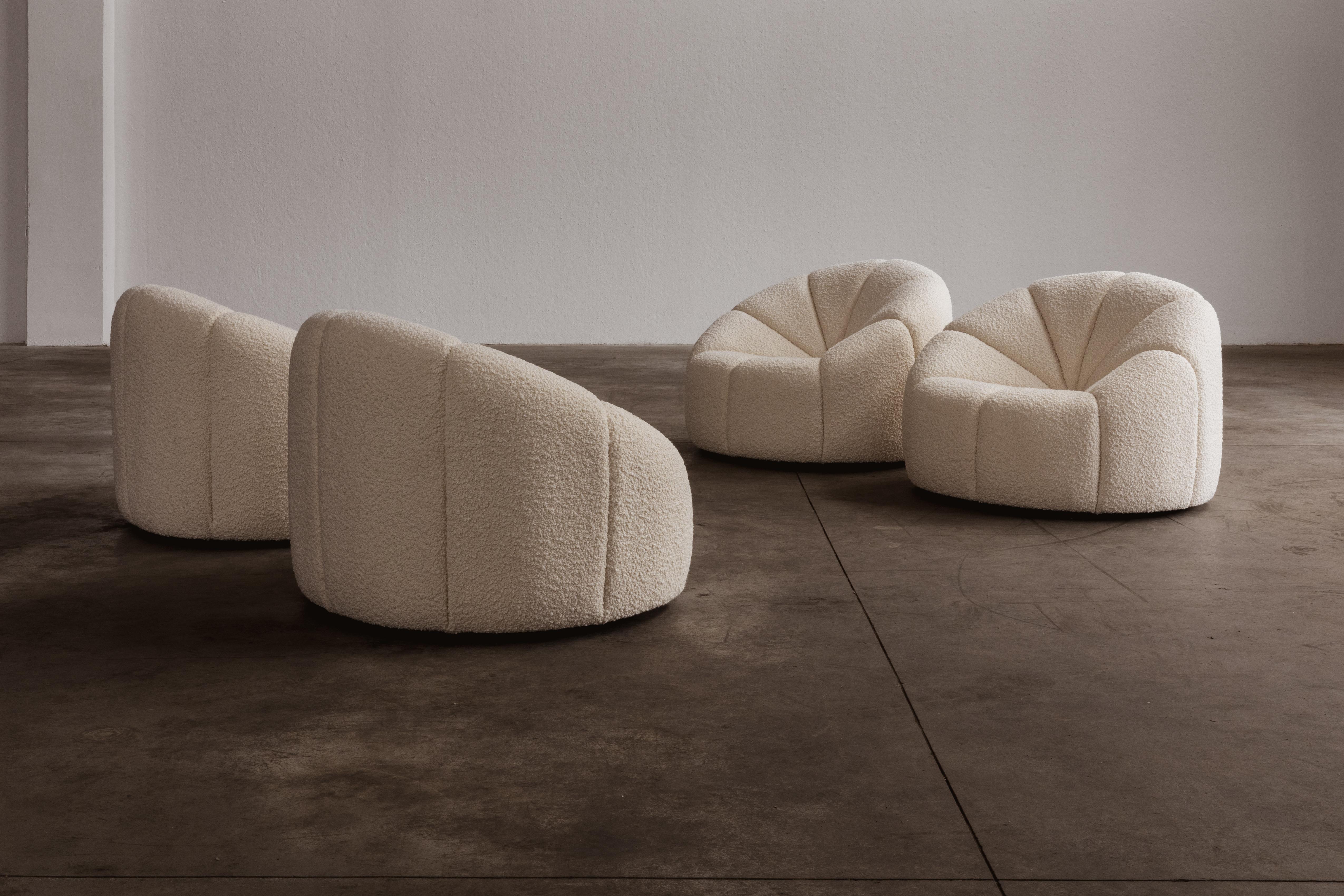 Pierre Paulin “Elysée” Chairs, 1972, Set of 4 1