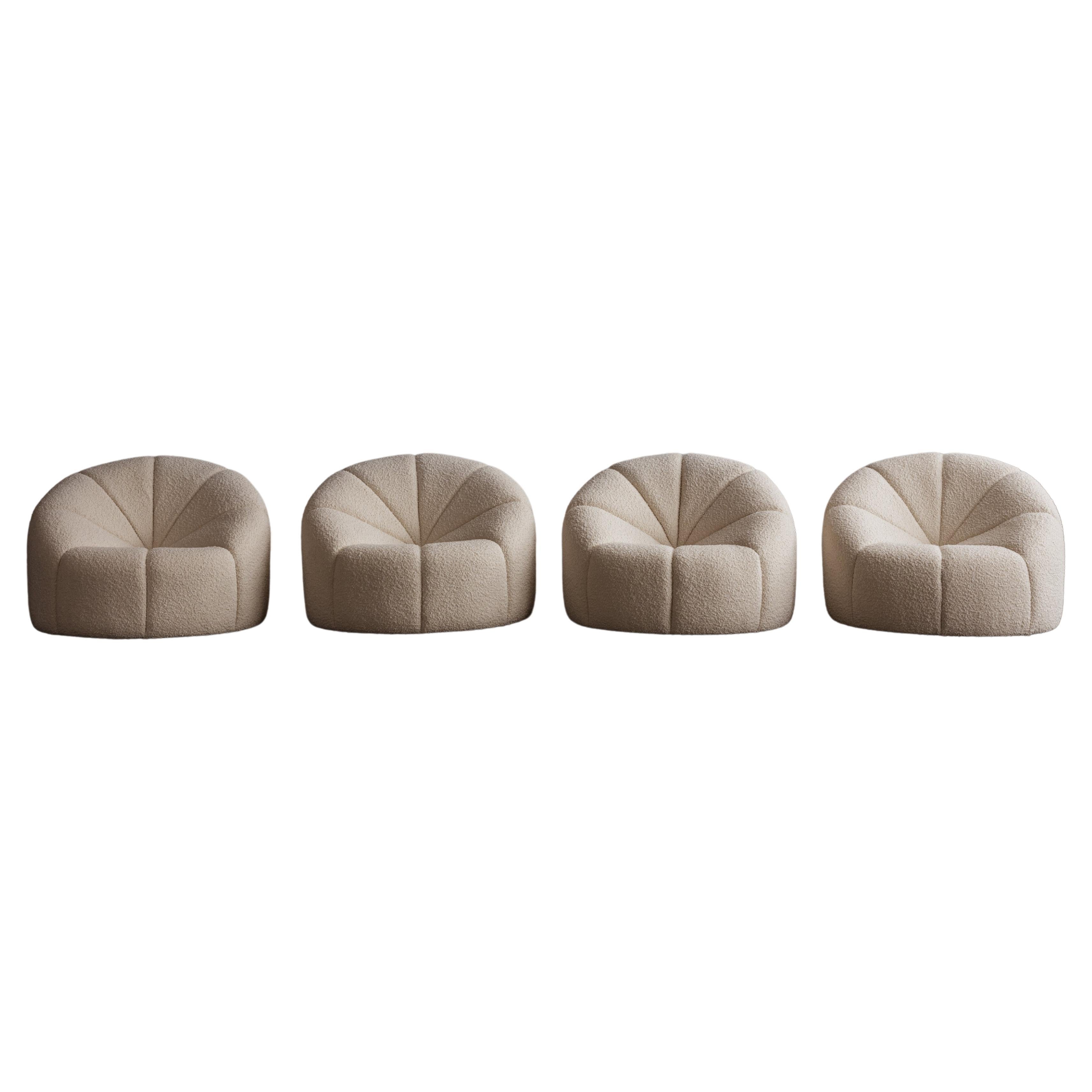 Pierre Paulin “Elysée” Chairs, 1972, Set of 4