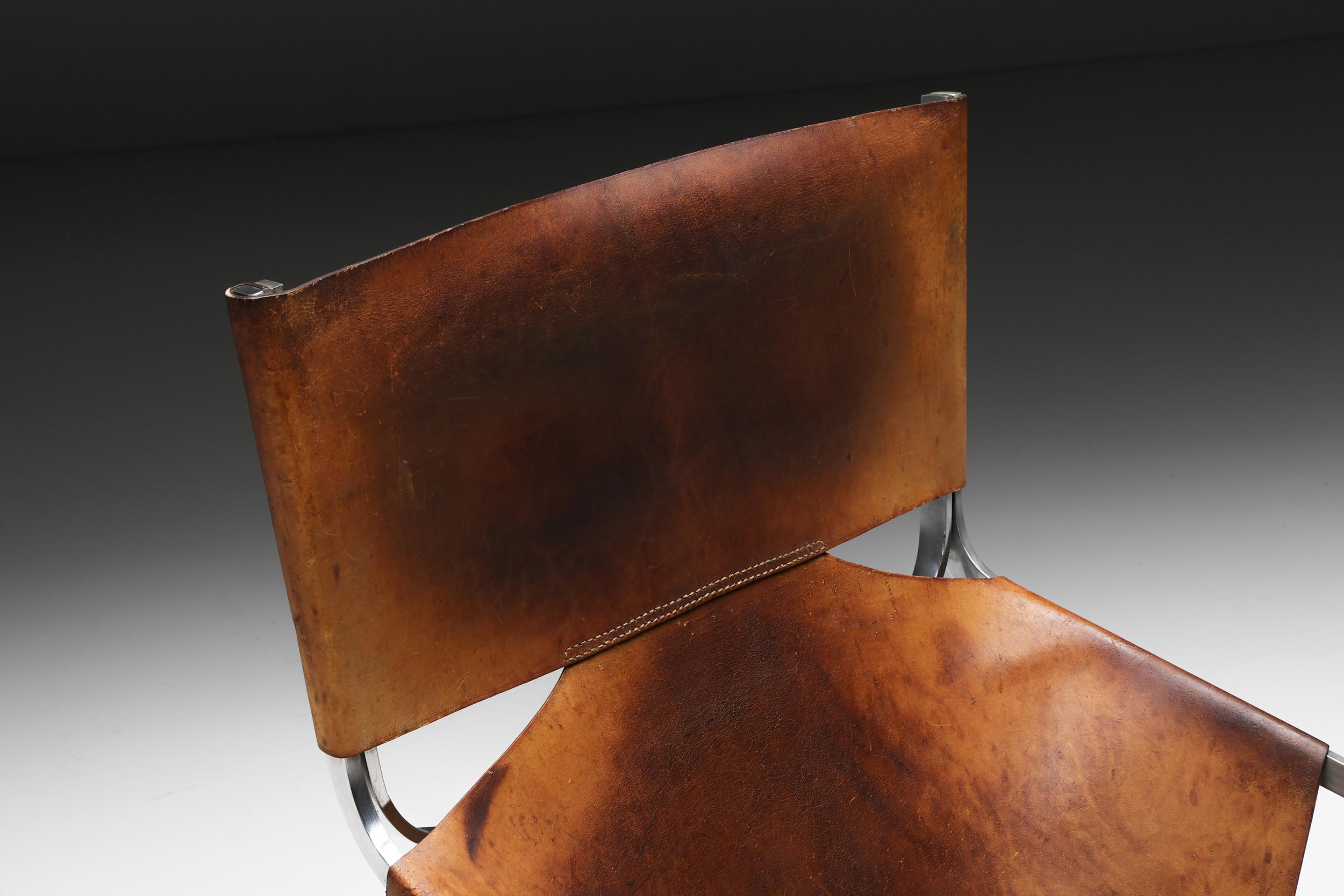 Late 20th Century Pierre Paulin F444 Leather Lounge Chair Artifort, Holland, 1970s