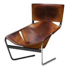Pierre Paulin F444 Leder-Loungesessel Artifort, Holland, 1970er Jahre