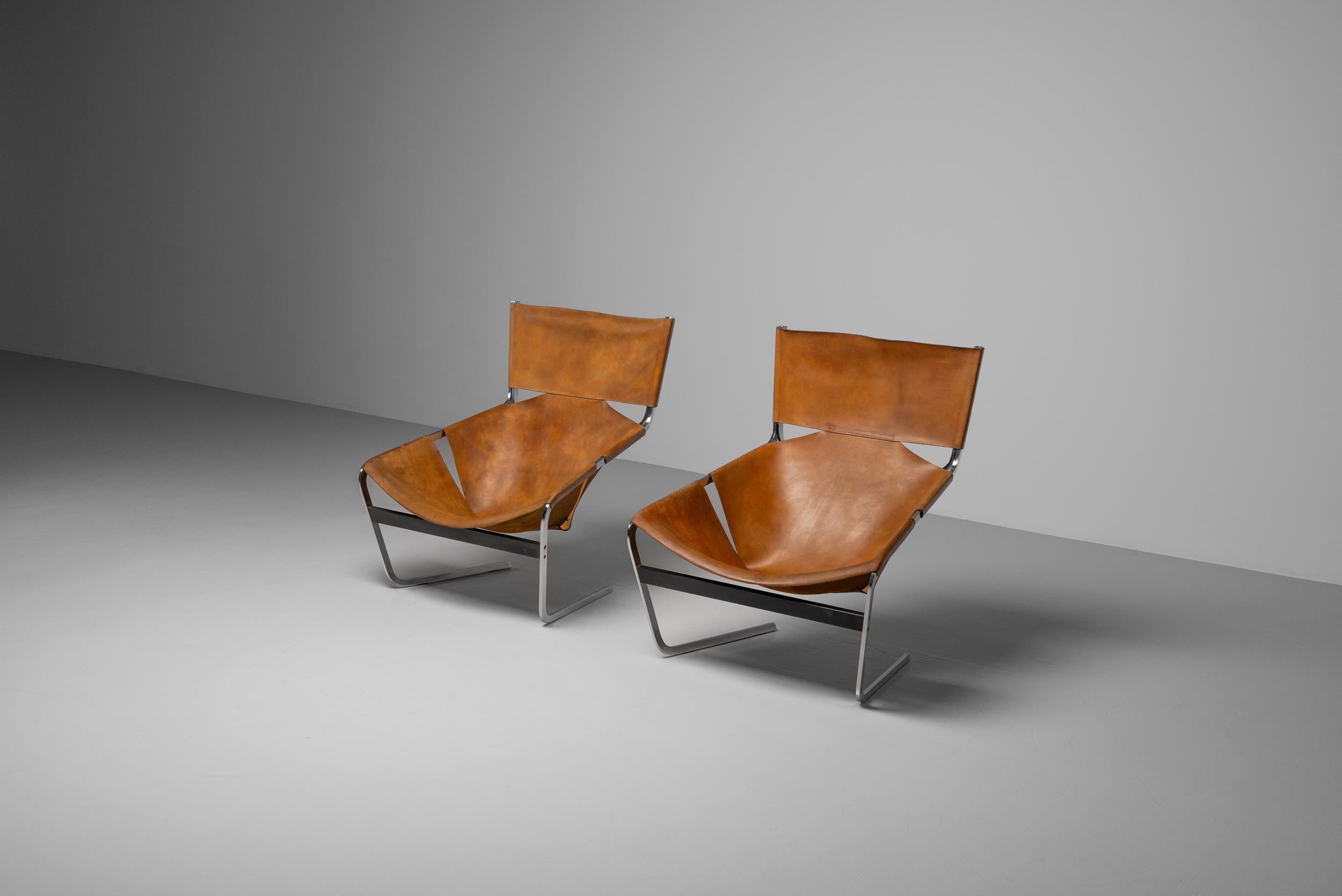 Pierre Paulin F444 lounge chairs pair Artifort 1963 In Good Condition For Sale In Roosendaal, Noord Brabant