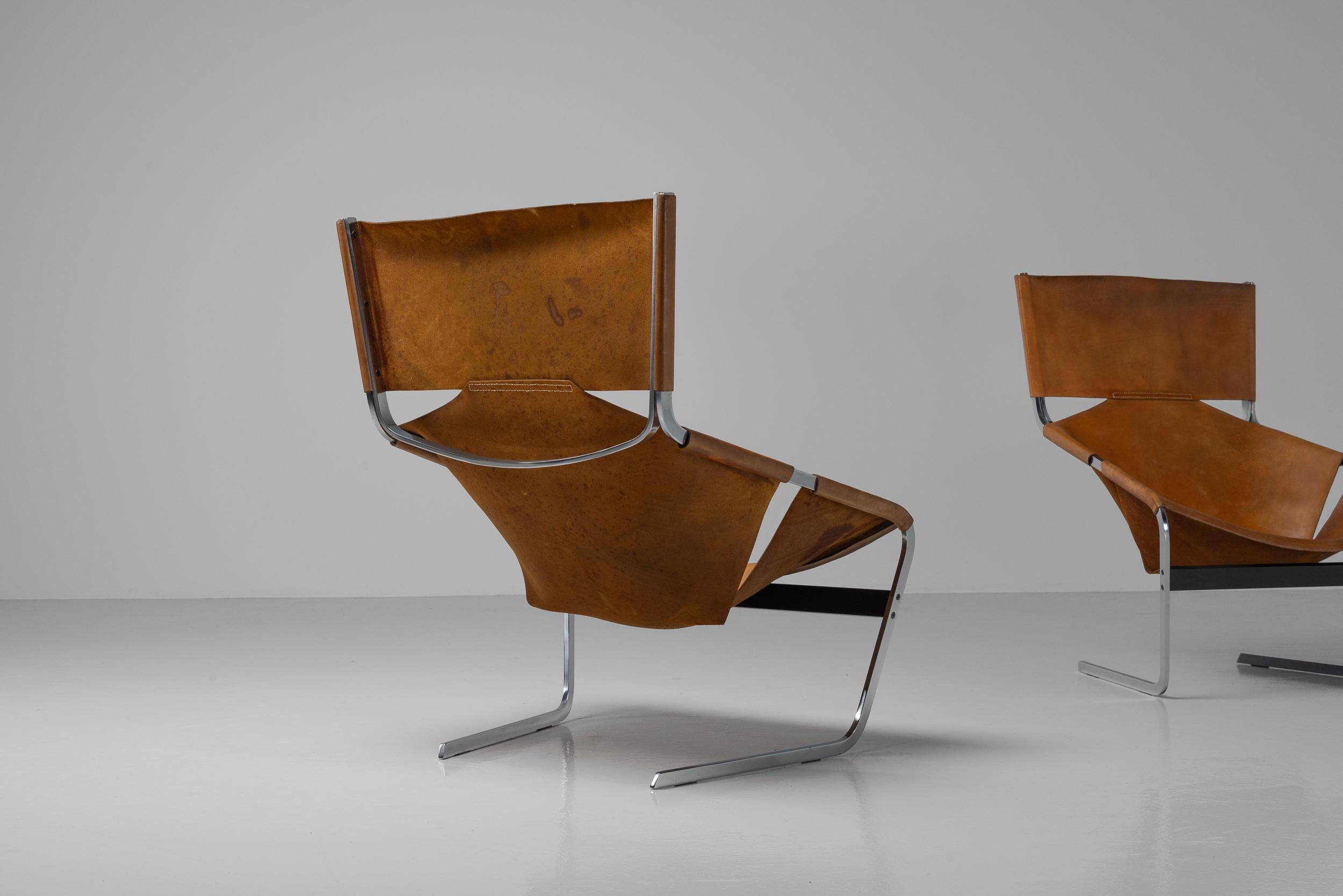 Pierre Paulin F444 lounge chairs pair Artifort 1963 For Sale 1