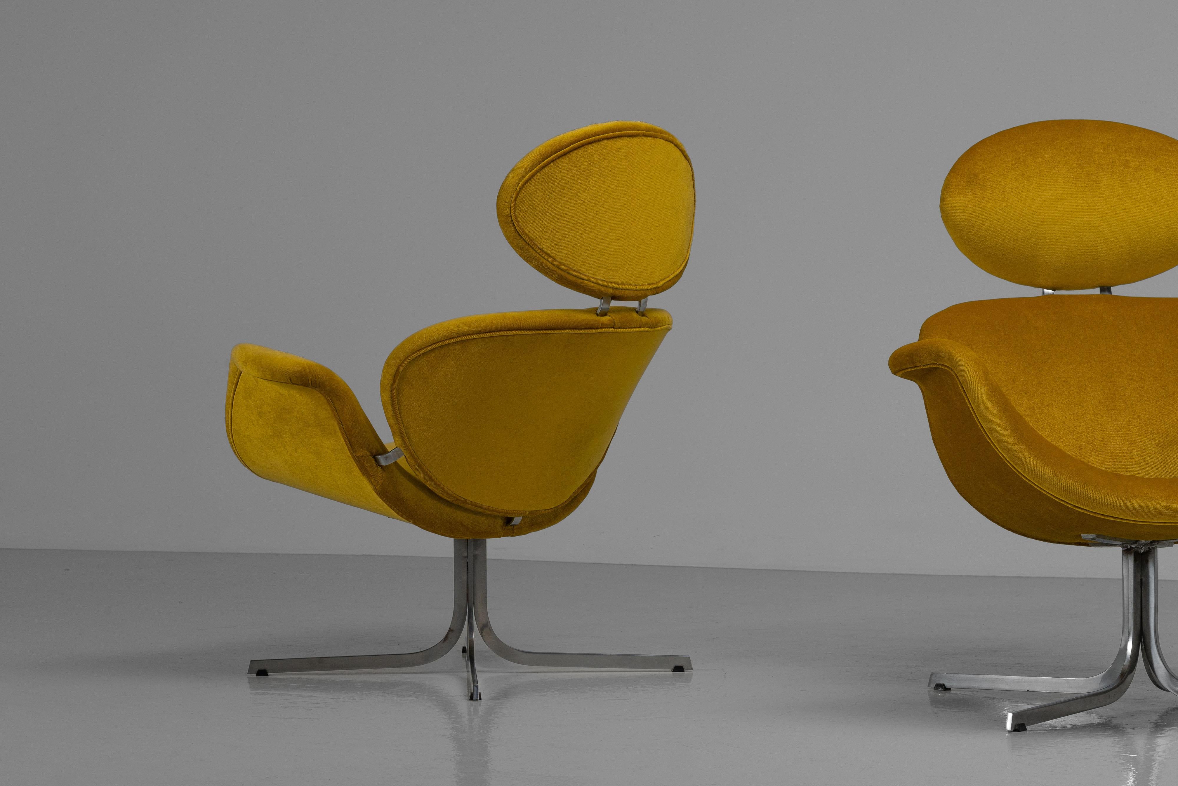 Pierre Paulin F551 Big Tulip chairs Artifort 1959 In Good Condition For Sale In Roosendaal, Noord Brabant