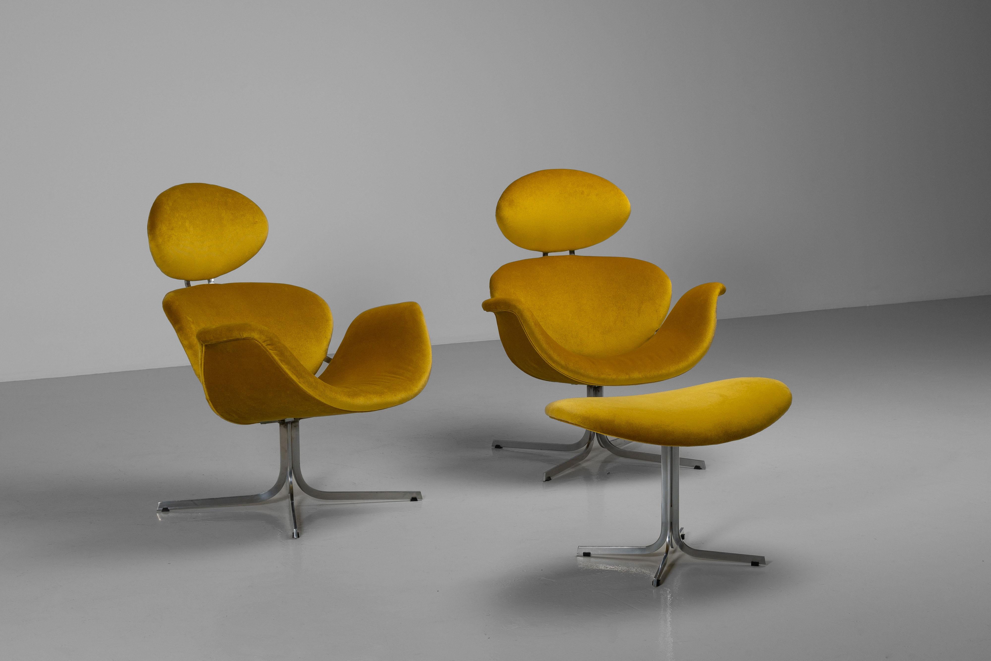 Pierre Paulin F551 Big Tulip chairs Artifort 1959 For Sale 2