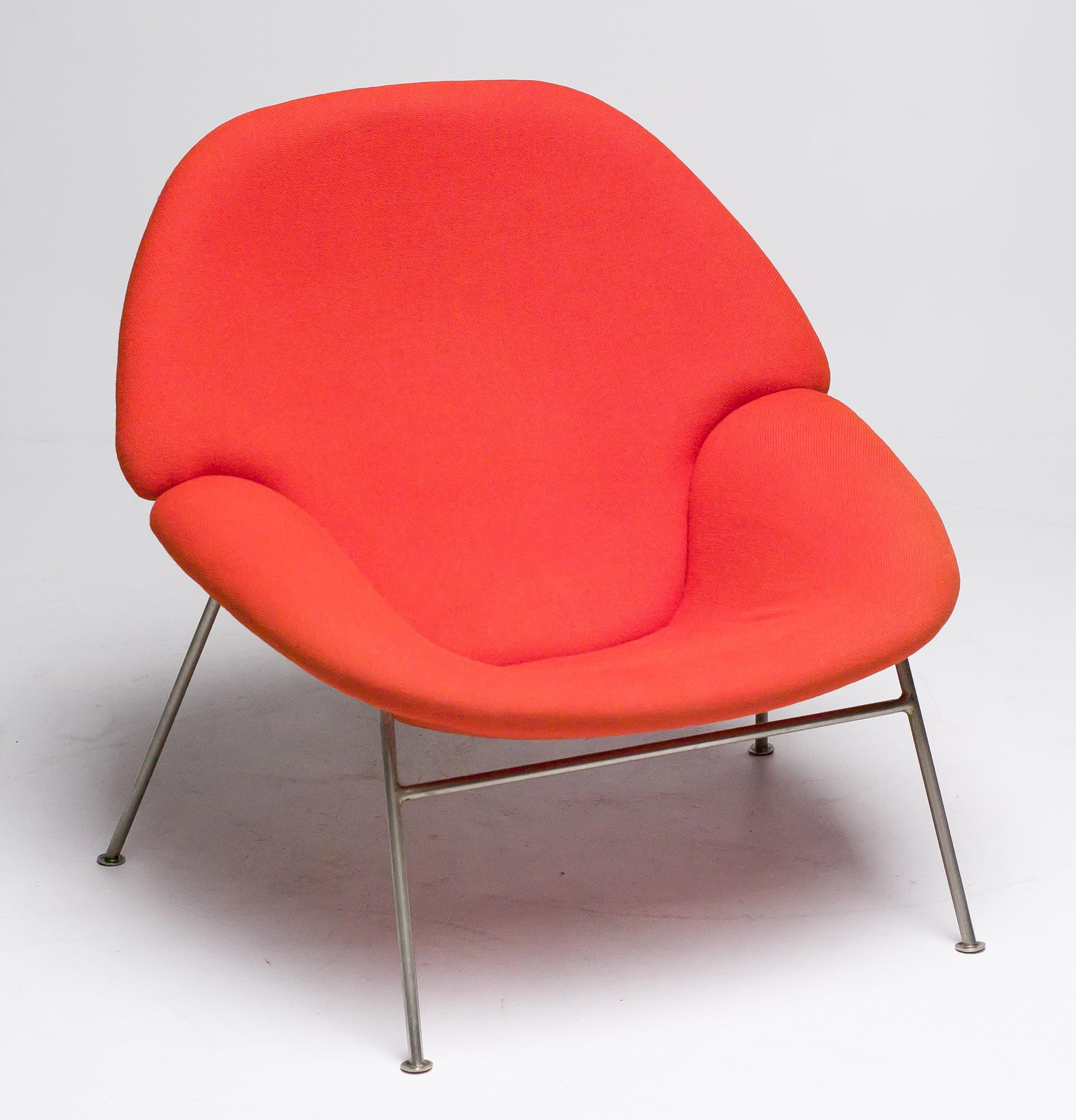Nickel Pierre Paulin F555 Lounge Chair
