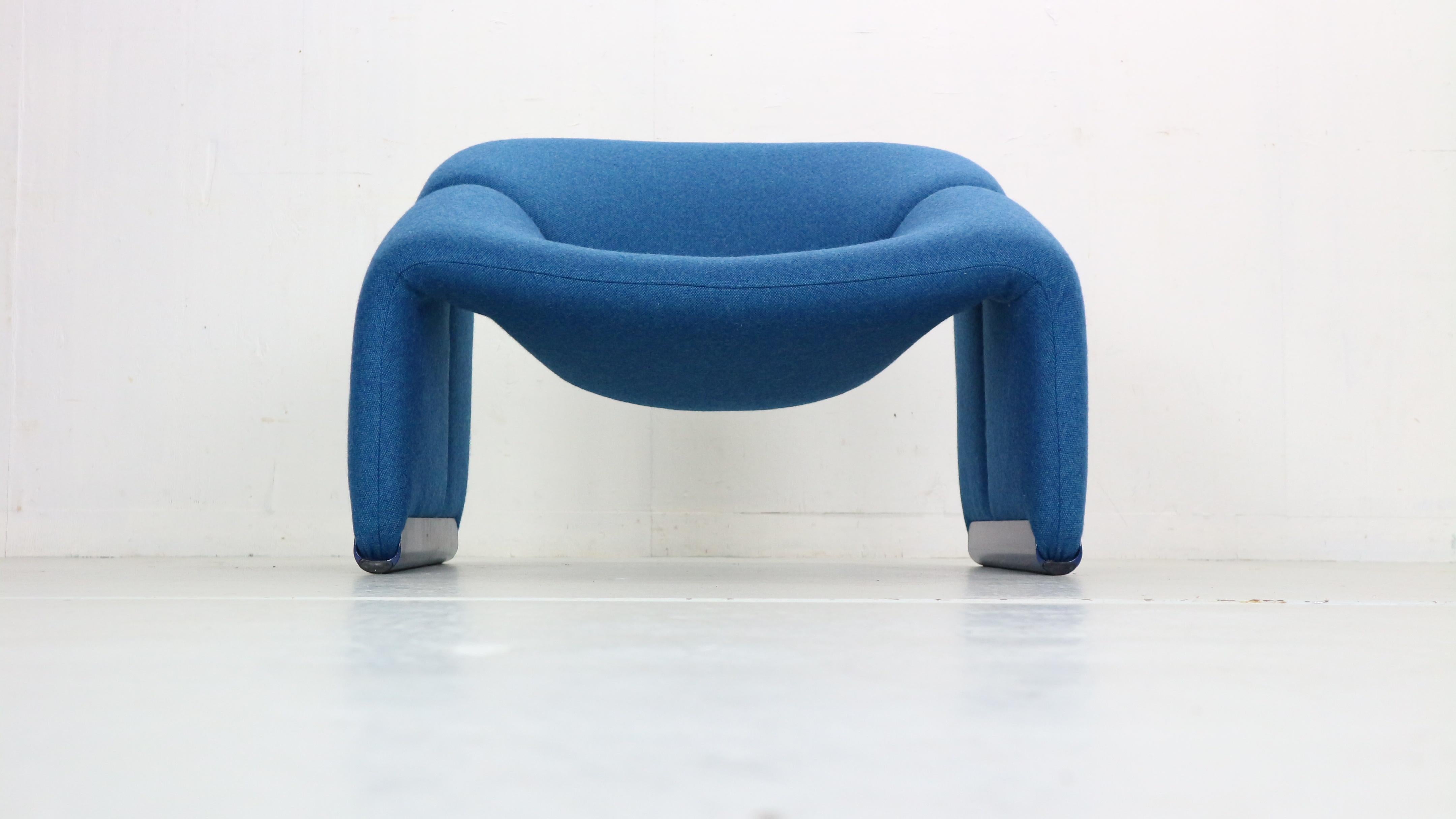 Dutch Pierre Paulin F598 Groovy Armchair for Artifort New Upholstery, 1972 Netherlands