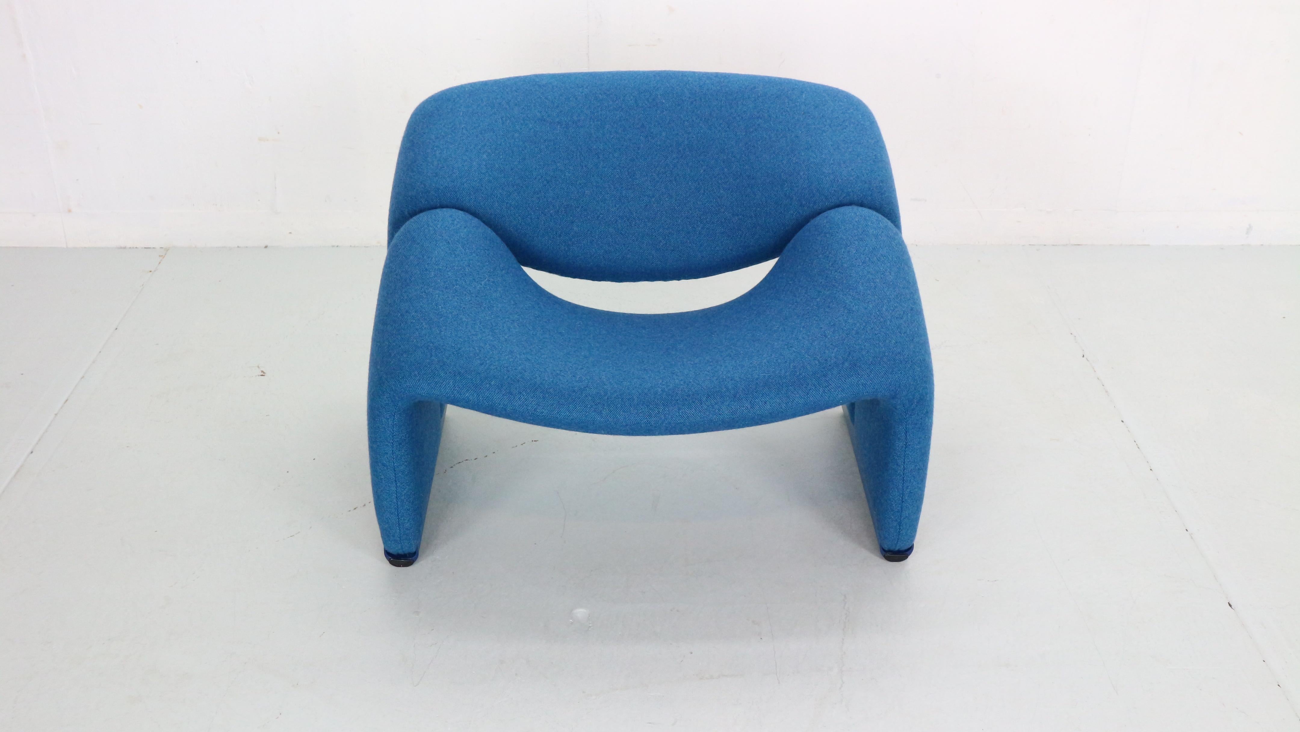 Pierre Paulin F598 Groovy Armchair for Artifort New Upholstery, 1972 Netherlands In Good Condition In The Hague, NL