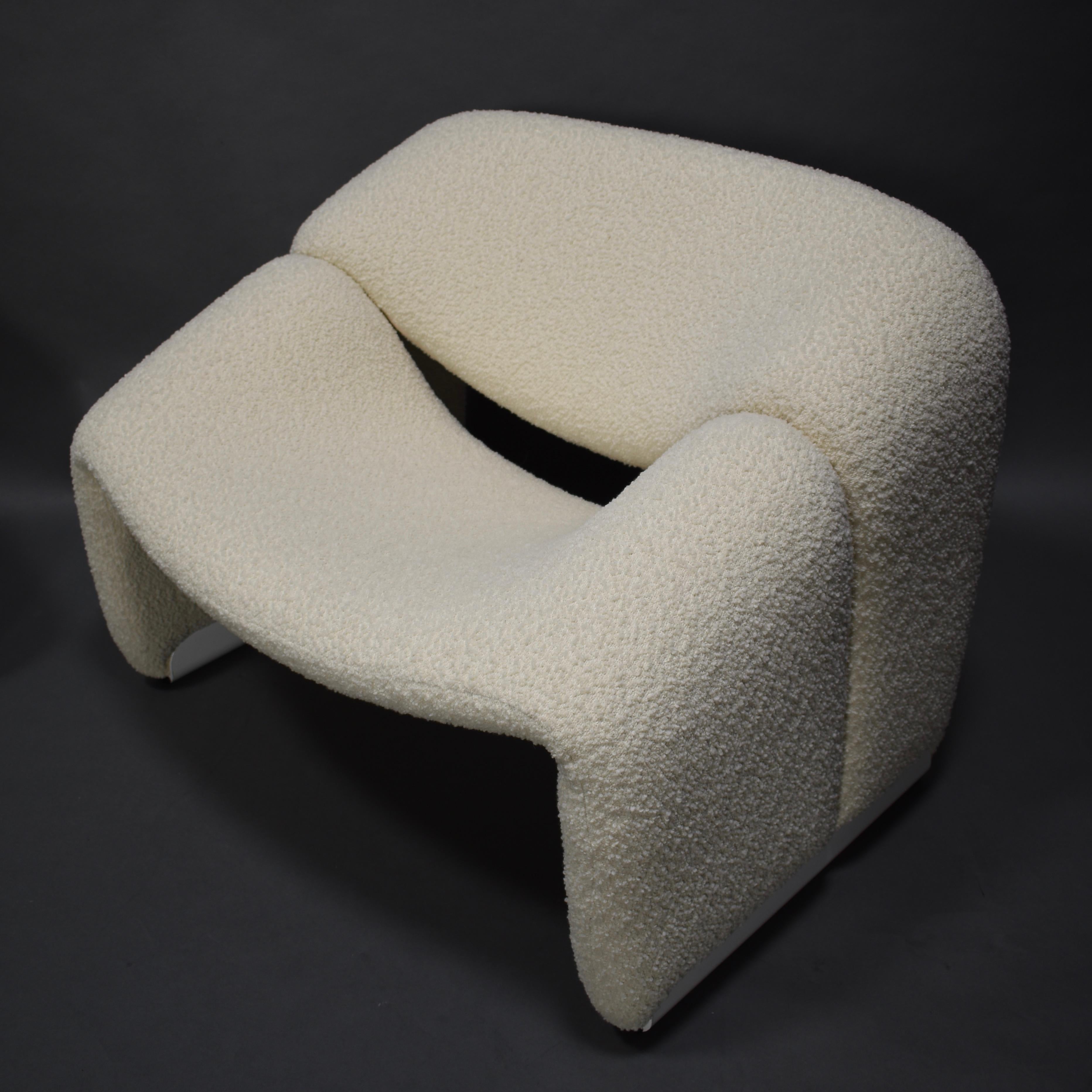 Mid-Century Modern Pierre Paulin f598 Groovy Armchair for Artifort New Upholstery, Netherlands 1972