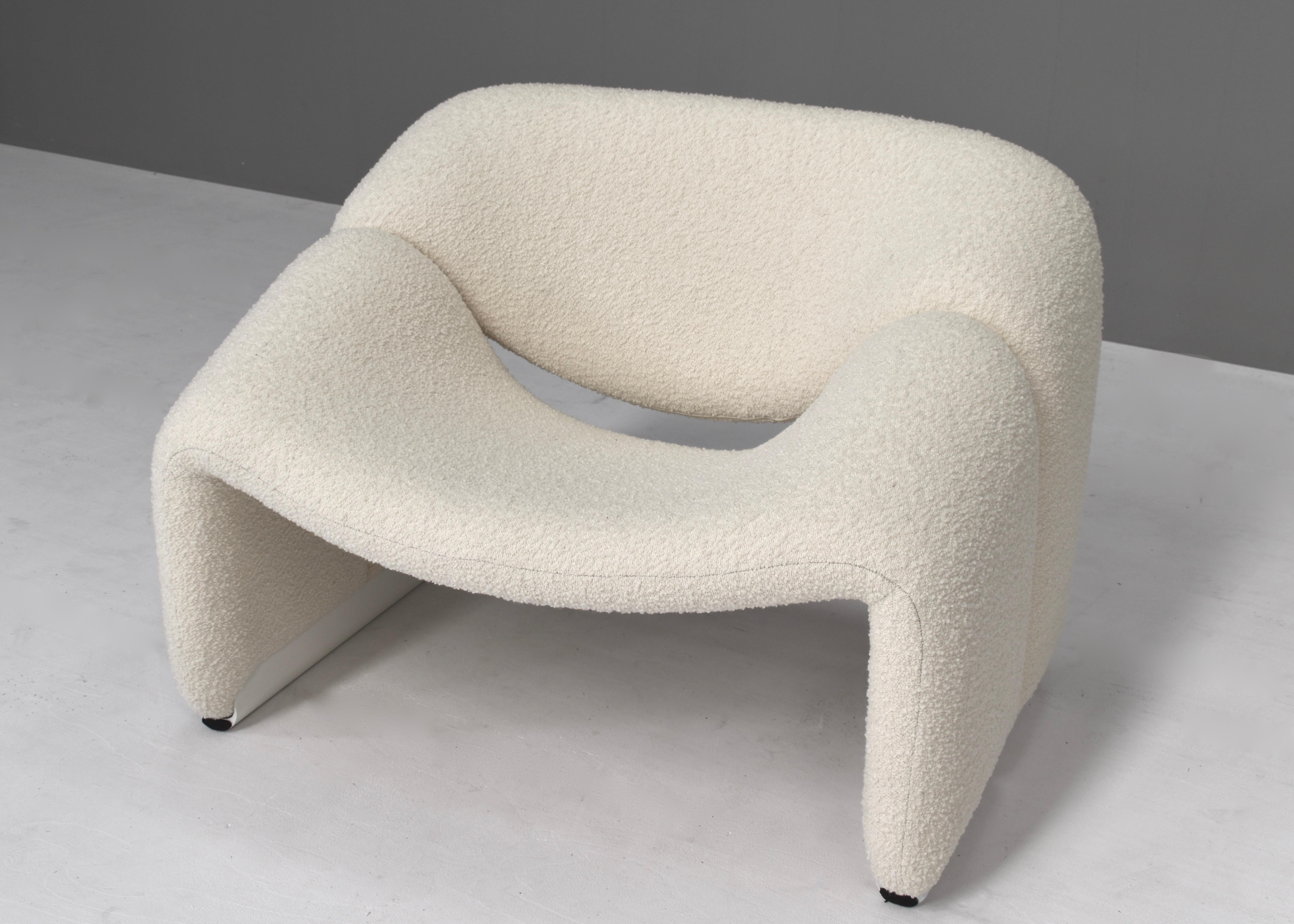 Fabric Pierre Paulin f598 Groovy Armchair for Artifort New Upholstery, Netherlands 1972